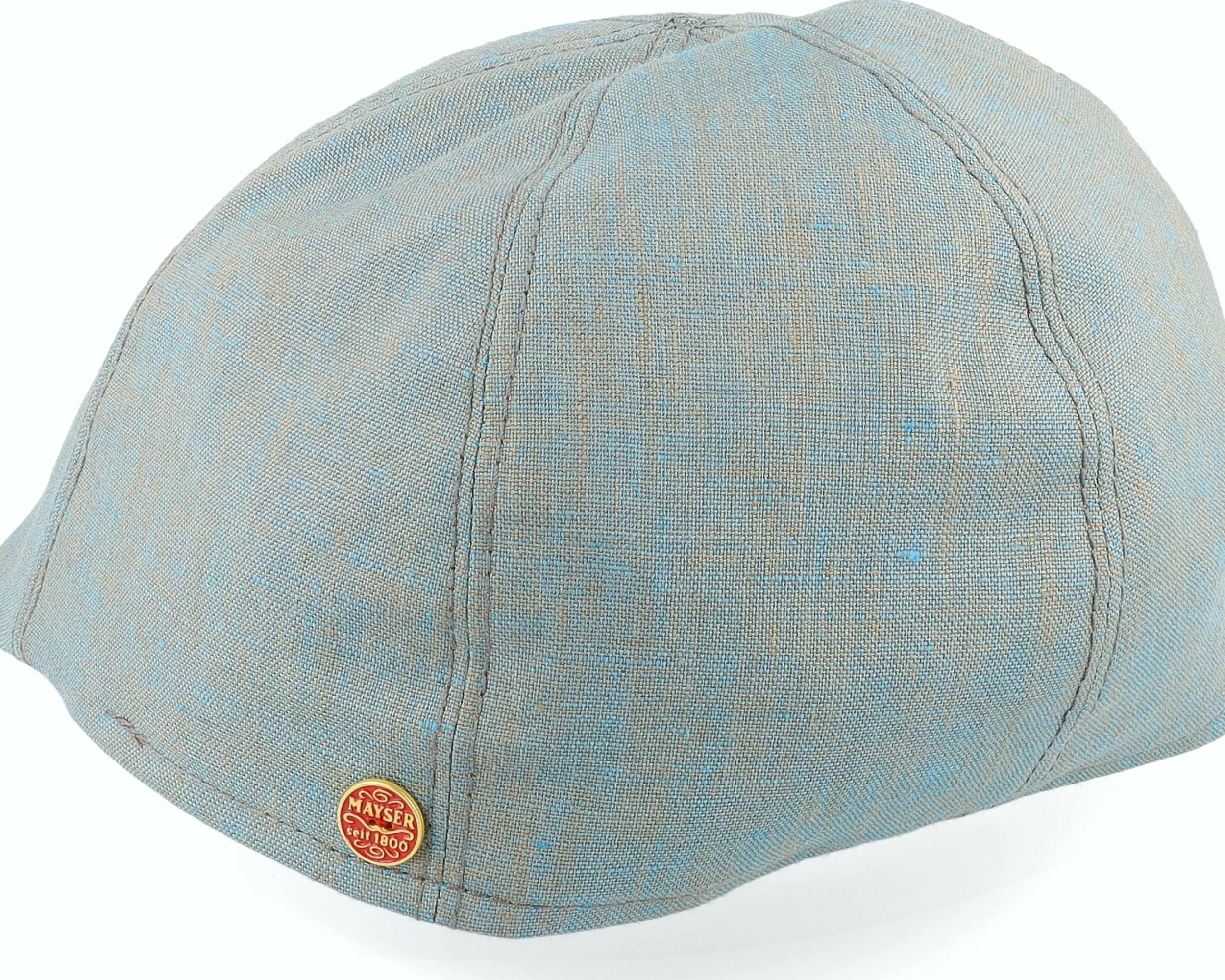 Mayser Paddy Leinen Teal Flat Cap - -Unisex Flat Caps