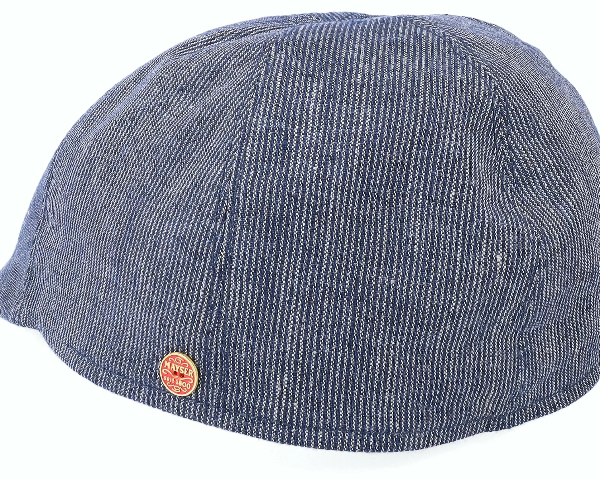 Mayser Paddy Stripes Marine Flat Cap - -Unisex Flat Caps