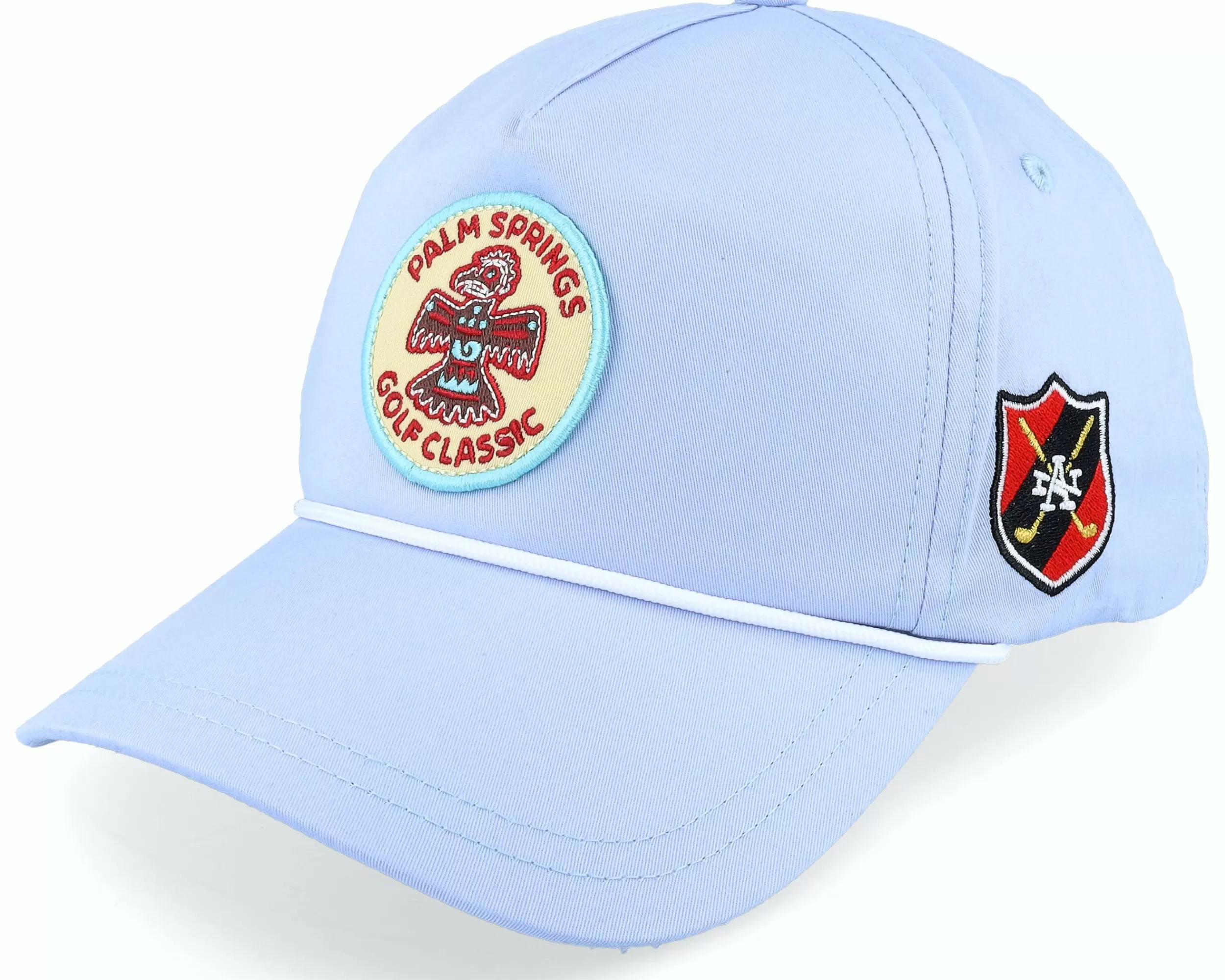 American Needle Palm Springs Ltwght Rope 19Th Hole Golf Light Blue Dad Cap - -Unisex Dad Cap