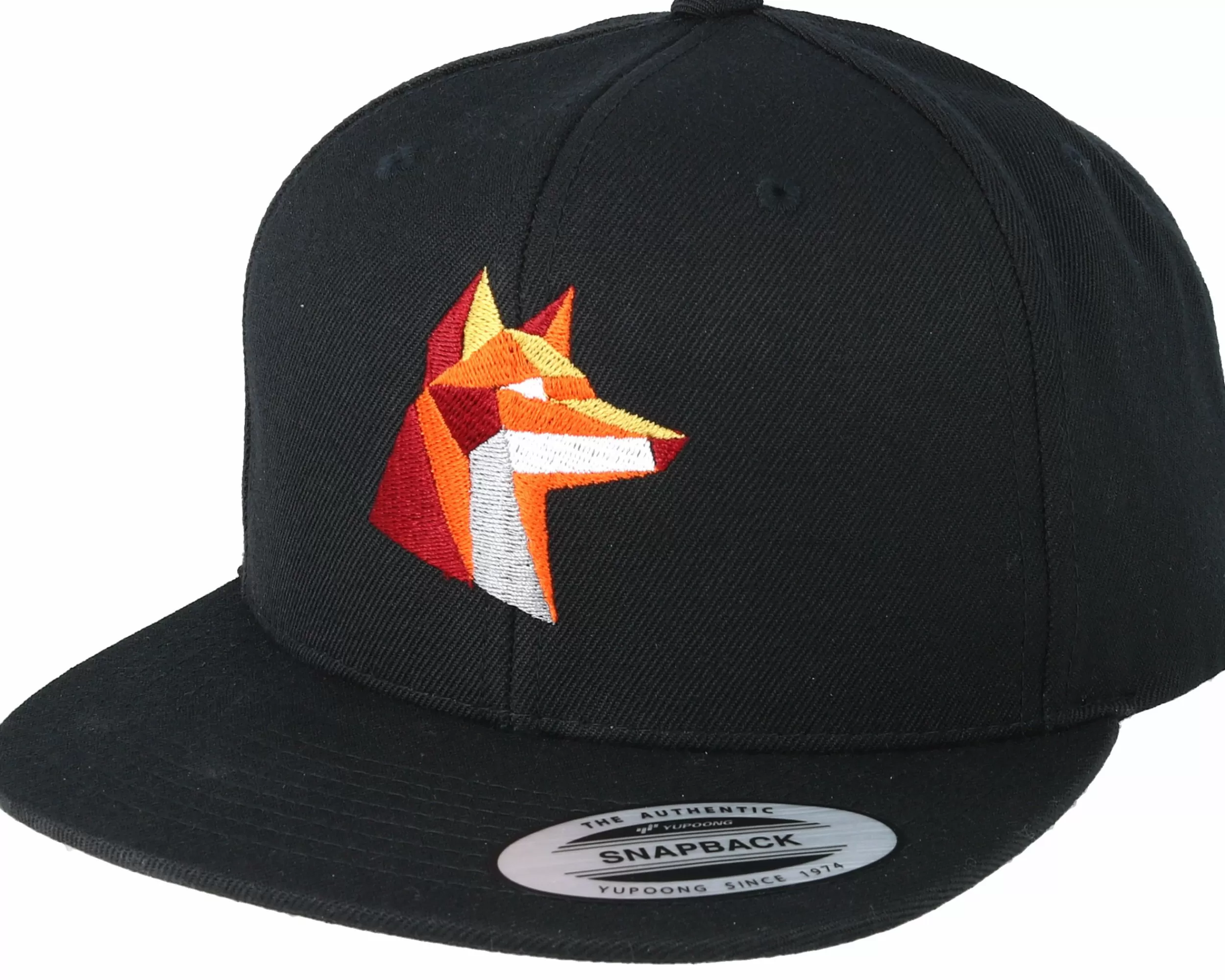 Origami Paper Fox Black Snapback - -Unisex Snapback