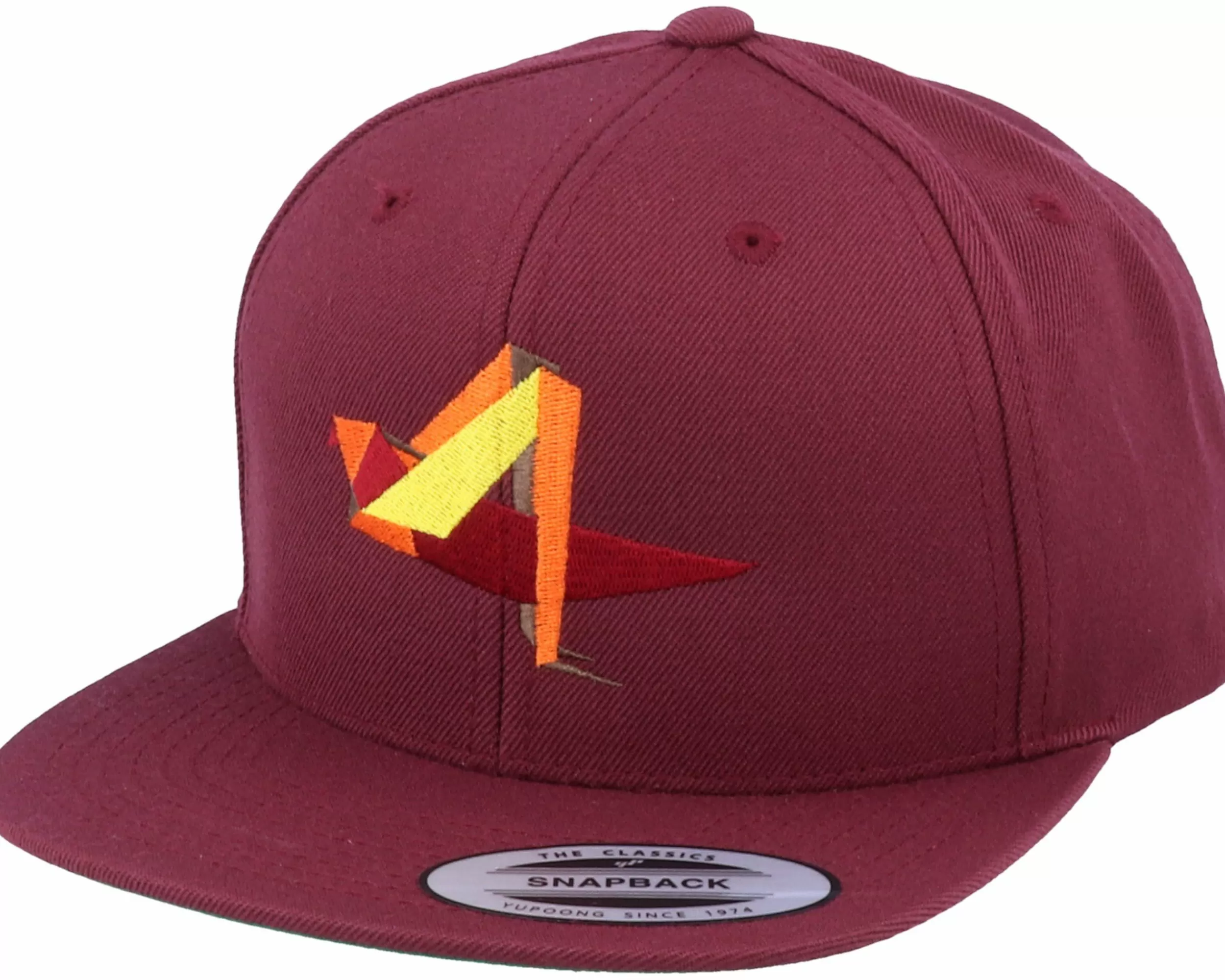 Origami Paper Grasshopper Maroon Snapback - -Unisex Snapback