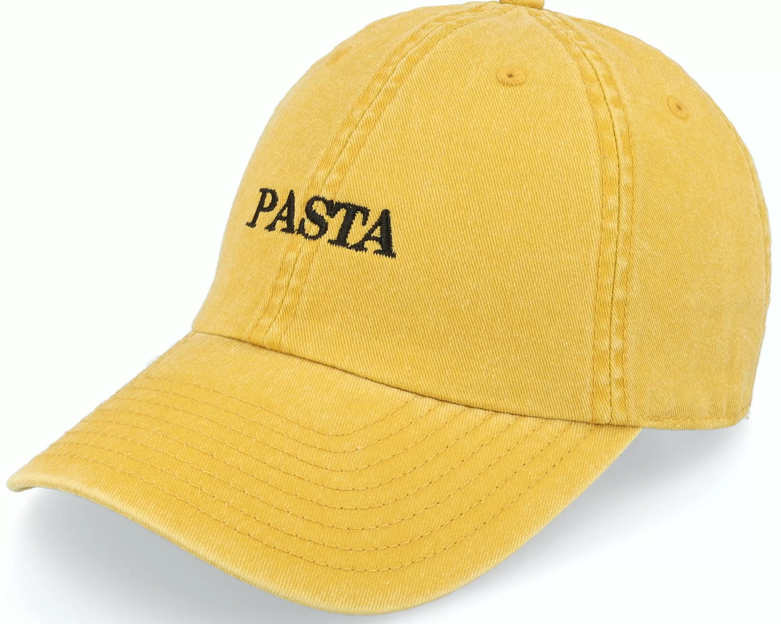 Iconic Pasta Washed Mustard Dad Cap - -Unisex Dad Cap