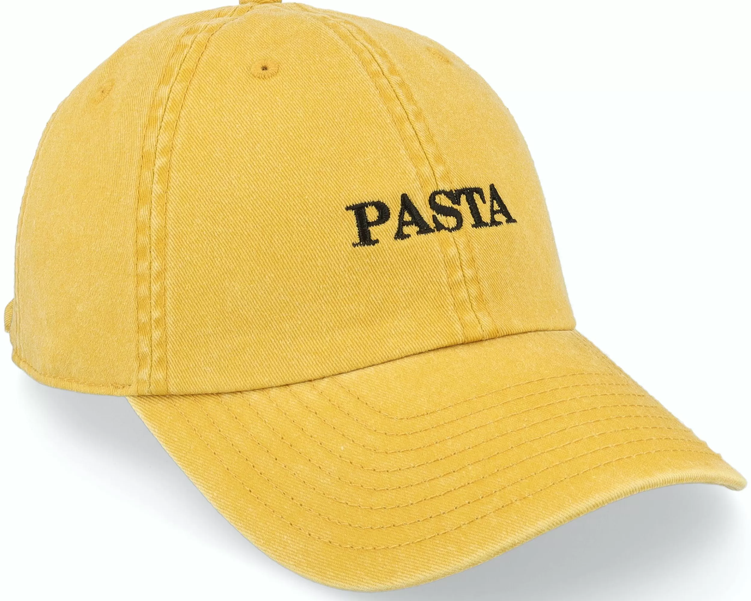 Iconic Pasta Washed Mustard Dad Cap - -Unisex Dad Cap