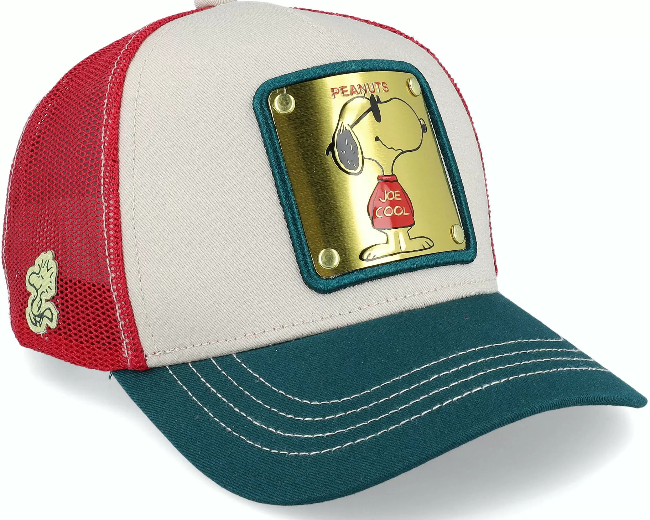 Capslab Peanuts Snoopy White/Red/Dark Green Trucker - -Unisex Trucker