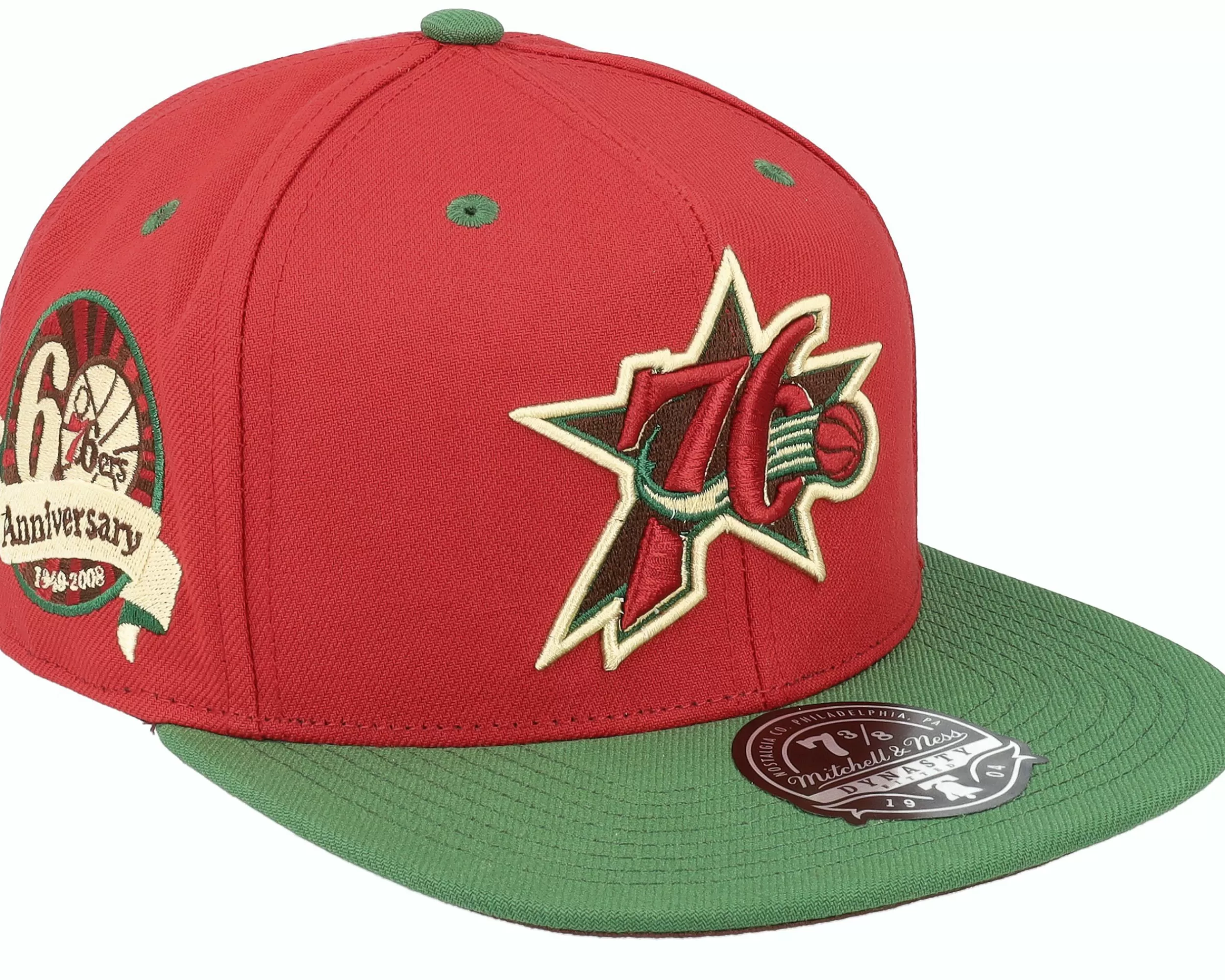 Mitchell & Ness Philadelphia 76Ers Nightmare Red/Green Fitted - -Unisex Fitted