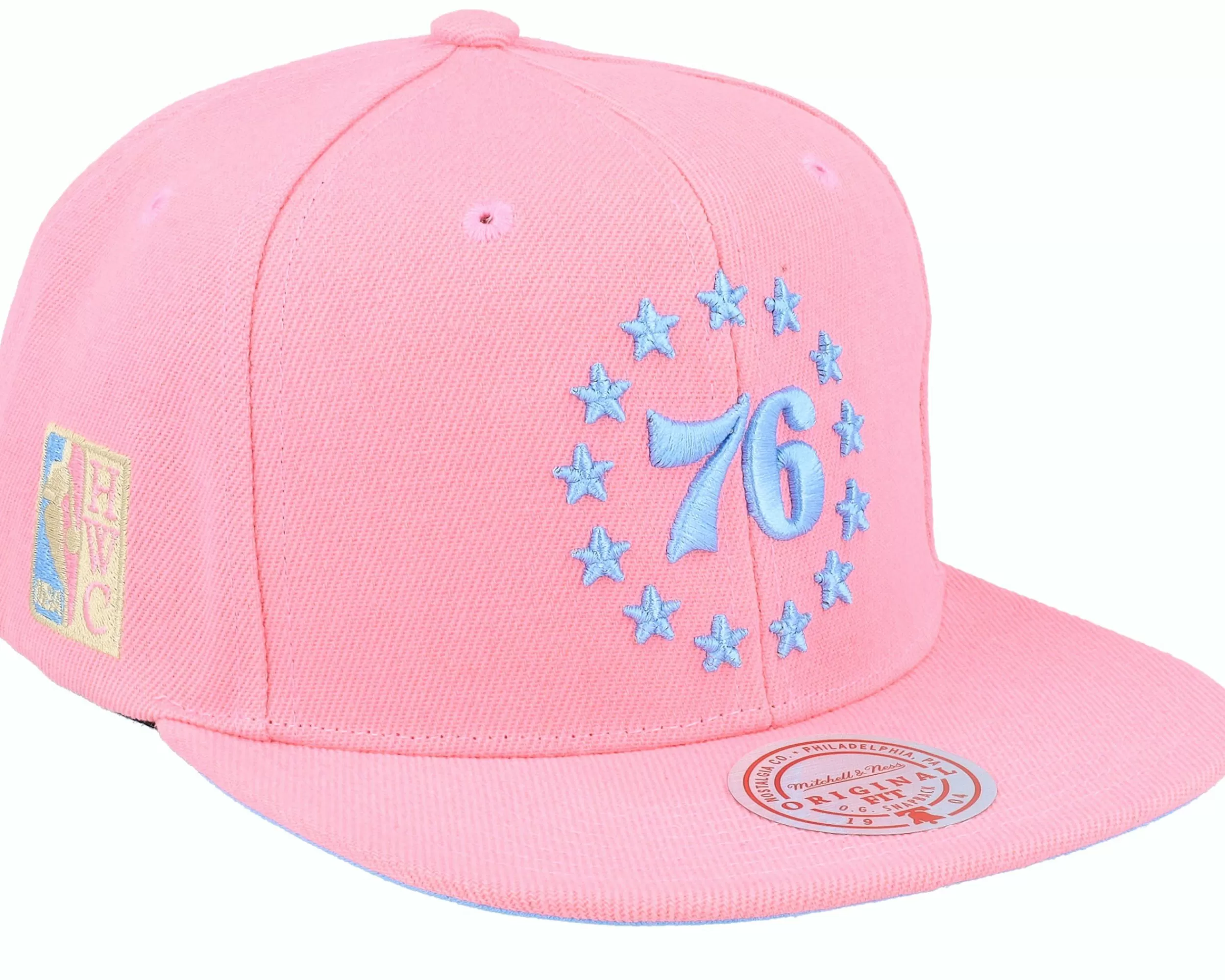 Mitchell & Ness Philadelphia 76Ers Pastel Hwc Light Pink Snapback - -Unisex Snapback