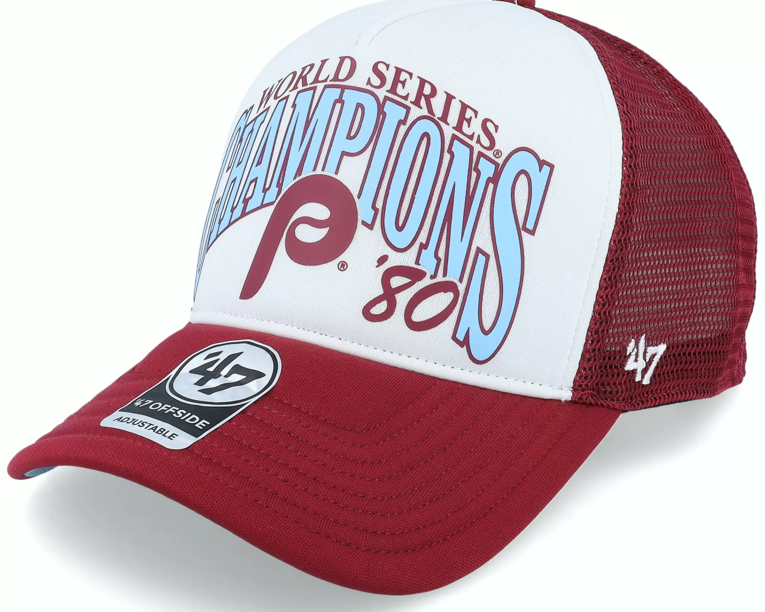 47 Brand Philadelphia Phillies Mlb Champ Offside Dt Cardinal/White Trucker - -Unisex Trucker