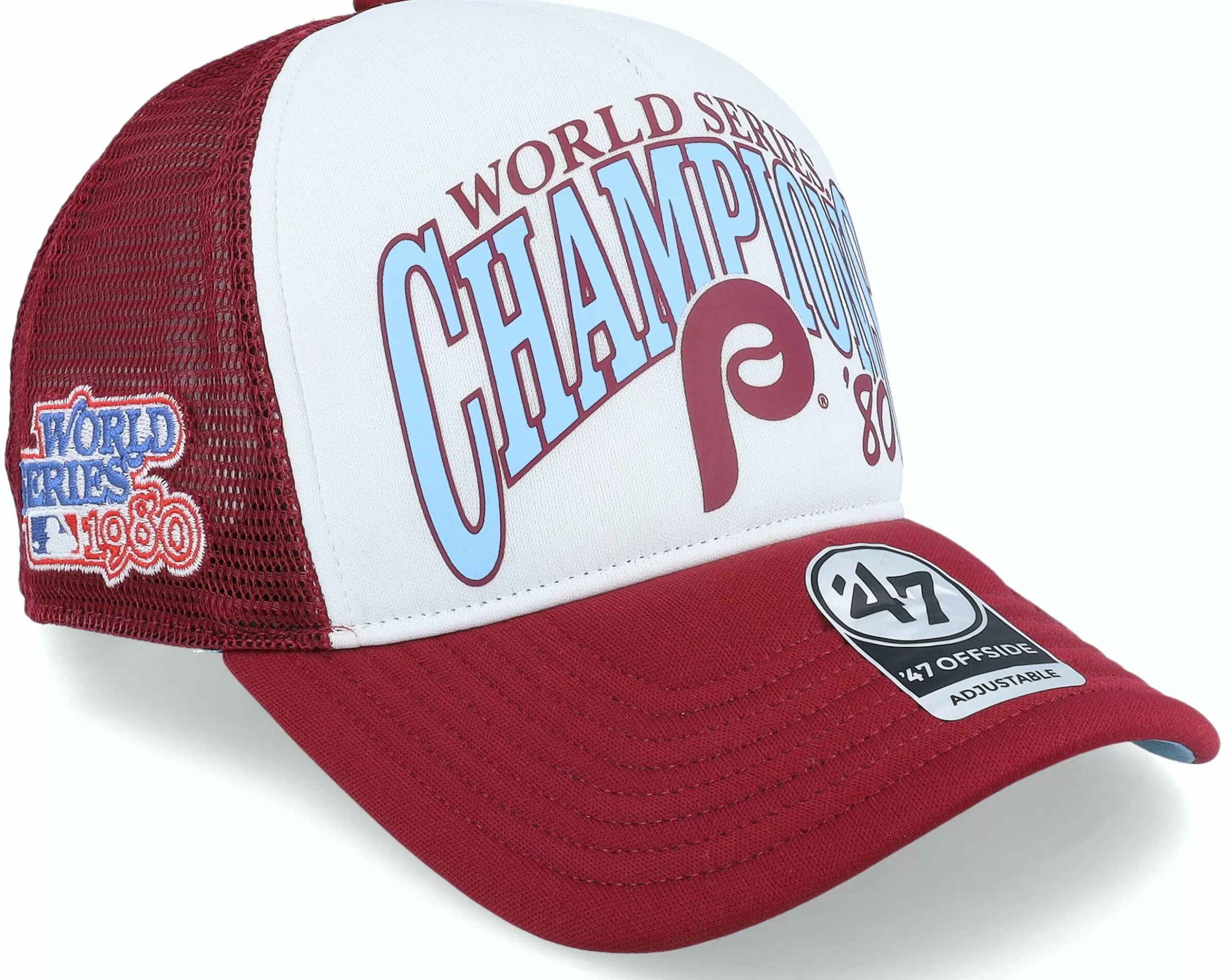 47 Brand Philadelphia Phillies Mlb Champ Offside Dt Cardinal/White Trucker - -Unisex Trucker