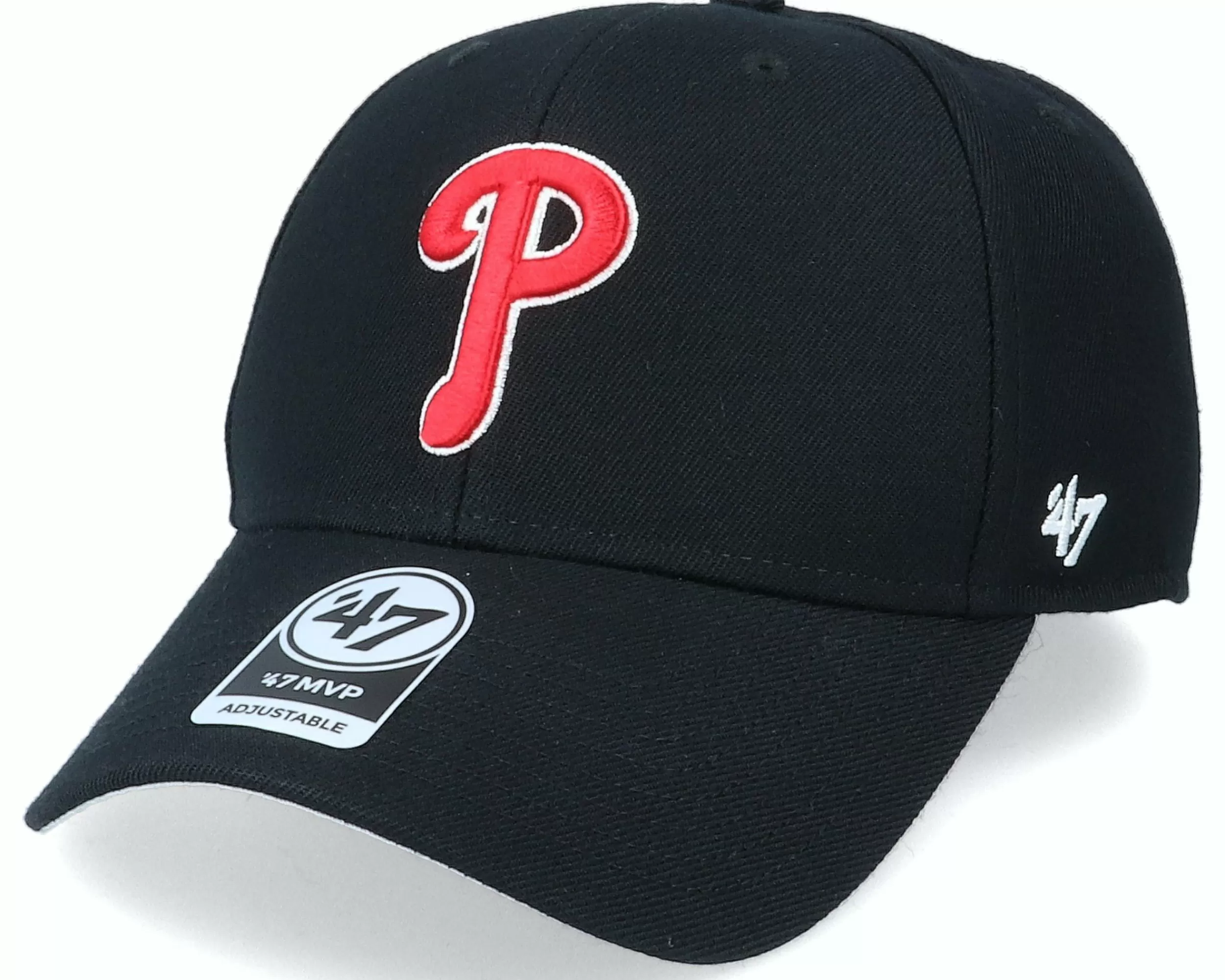 47 Brand Philadelphia Phillies Mvp Black/Red Adjustable - -Unisex Adjustable