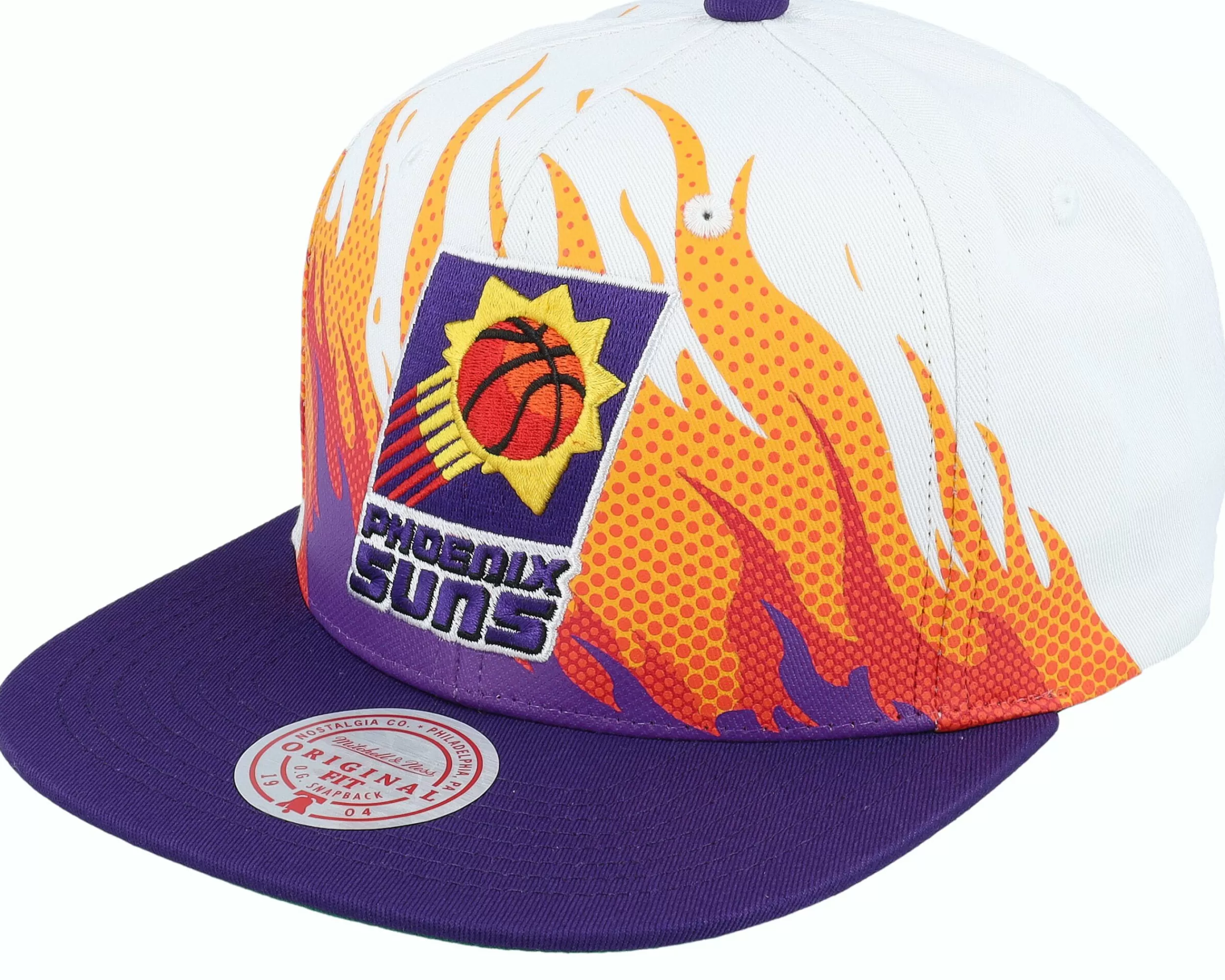 Mitchell & Ness Phoenix Suns Hot Fire White Snapback - -Unisex Snapback