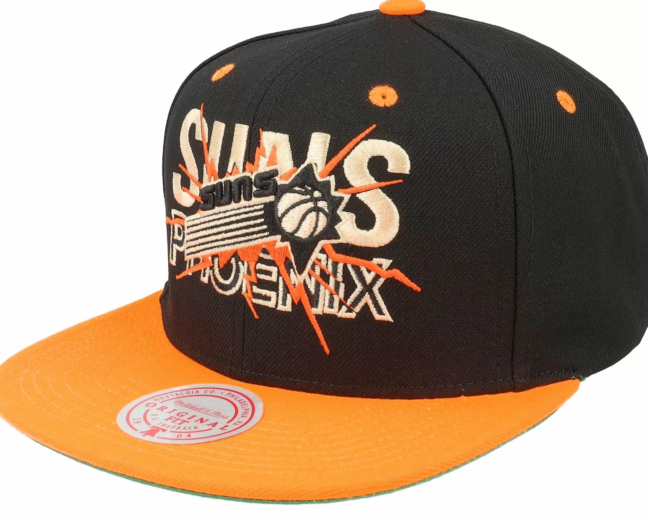 Mitchell & Ness Phoenix Suns Shattered Black/Orange Snapback - -Unisex Snapback