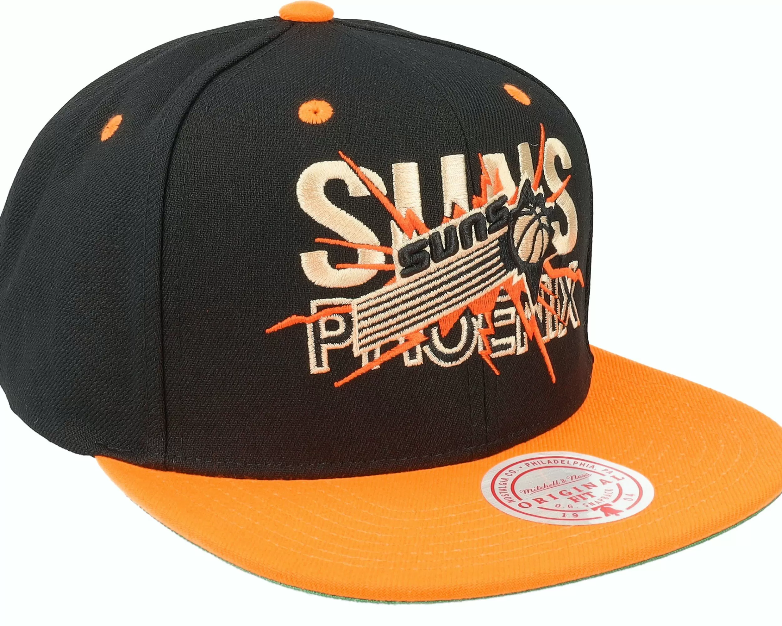 Mitchell & Ness Phoenix Suns Shattered Black/Orange Snapback - -Unisex Snapback