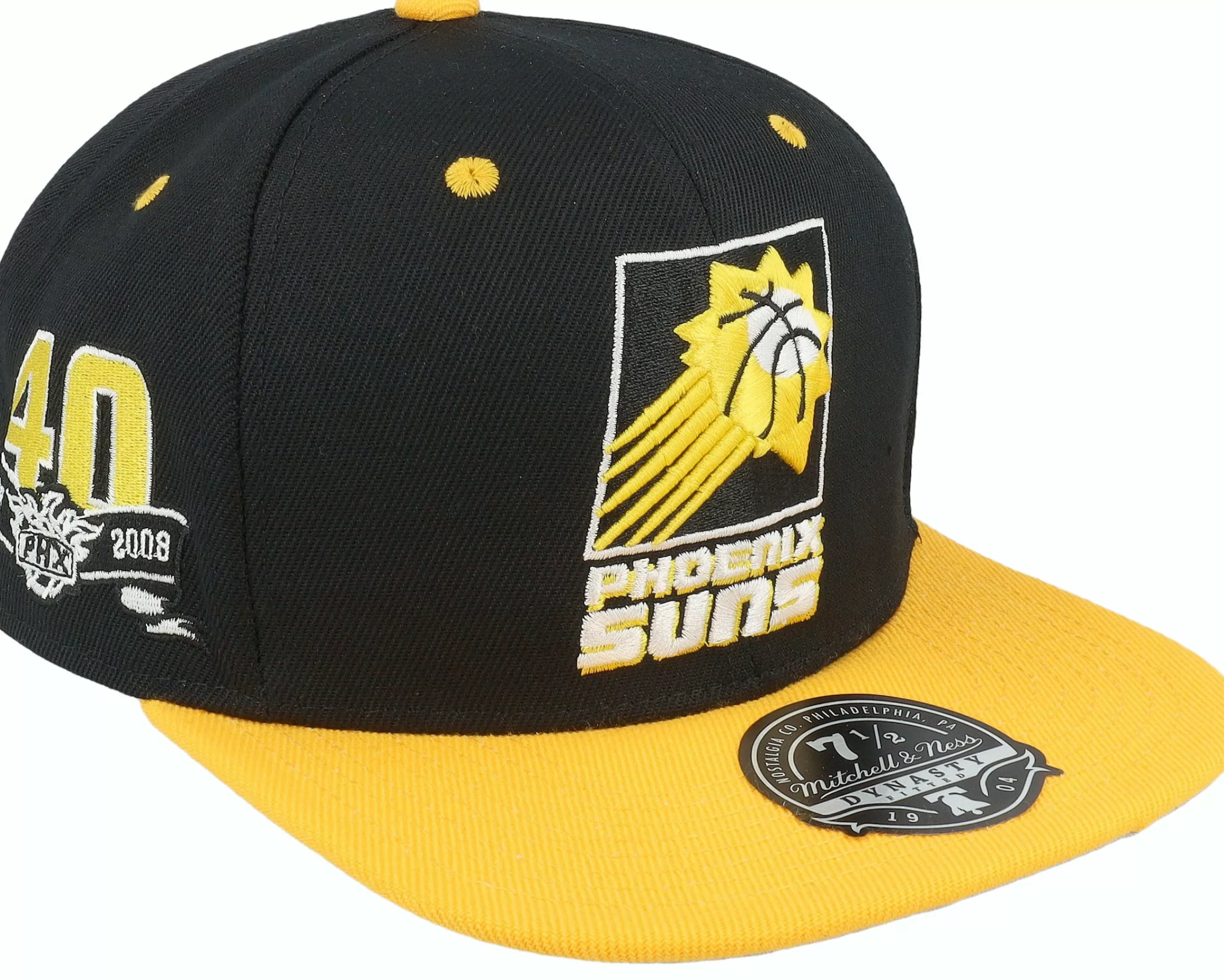 Mitchell & Ness Phoenix Suns Yellow Toe Black/Yellow Fitted - -Unisex Fitted