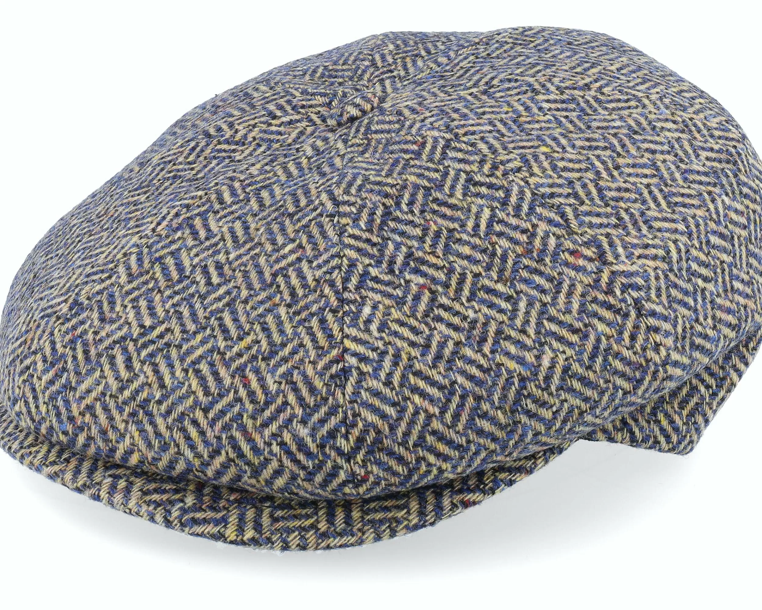 Borsalino Picrico Basket Stitch Hat Camel Flat Cap - -Unisex Flat Caps