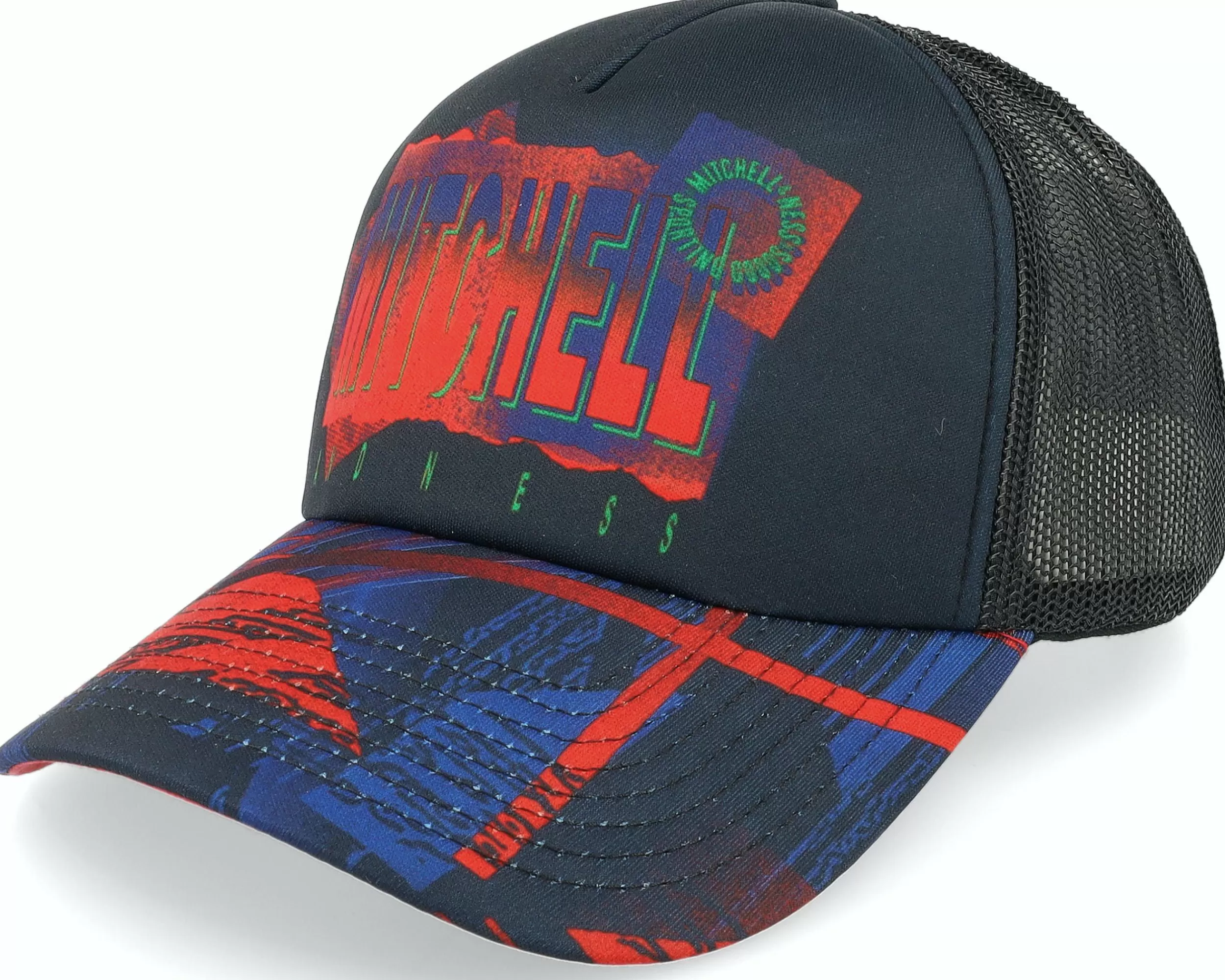 Mitchell & Ness Pinscript Big Face Black Trucker - -Unisex Trucker