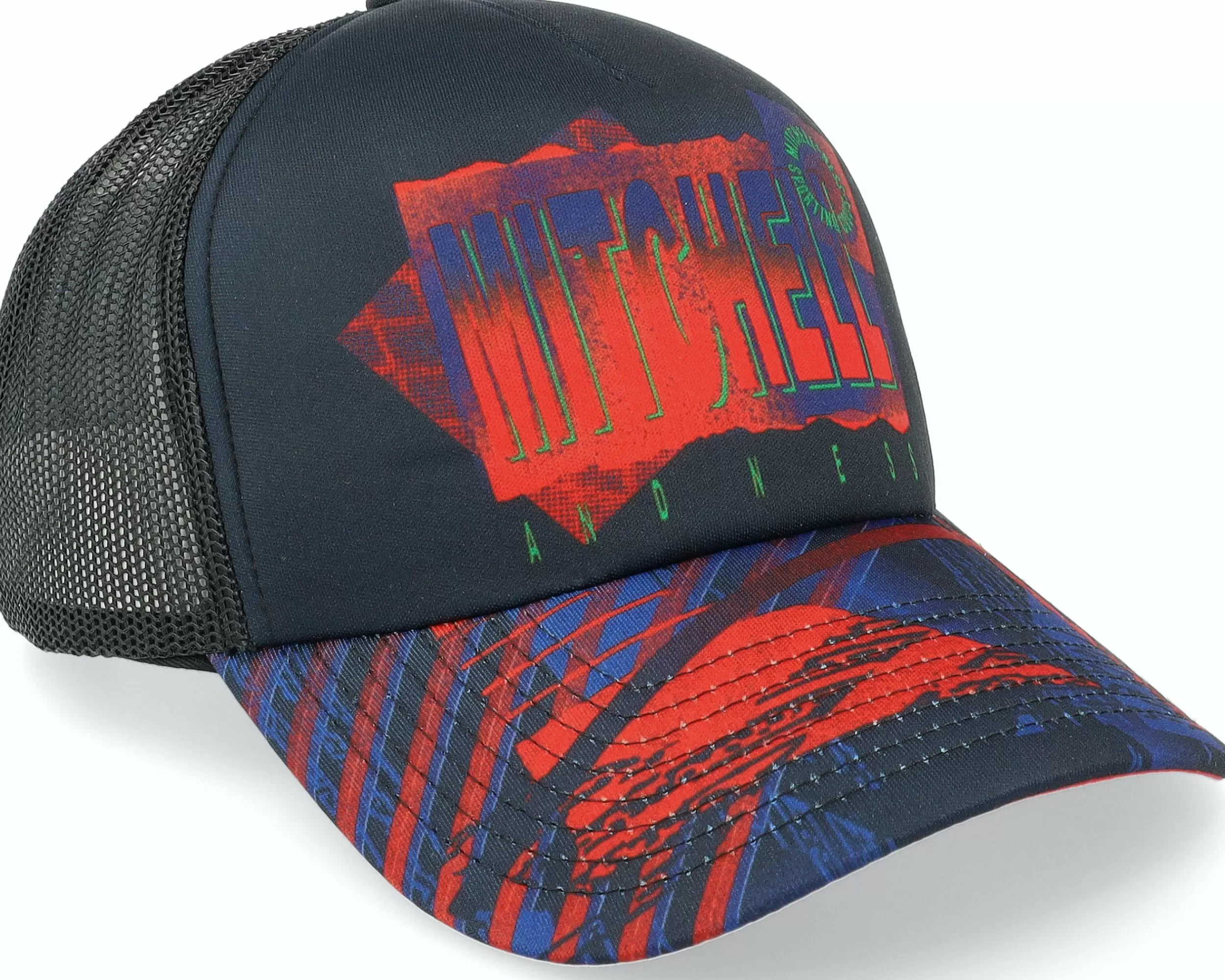 Mitchell & Ness Pinscript Big Face Black Trucker - -Unisex Trucker