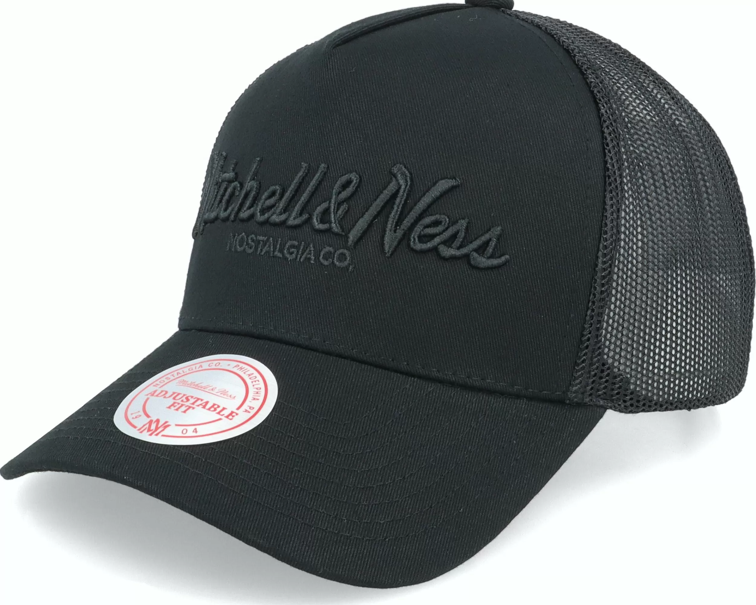 Mitchell & Ness Pinscript Black/Black Trucker - -Unisex Trucker