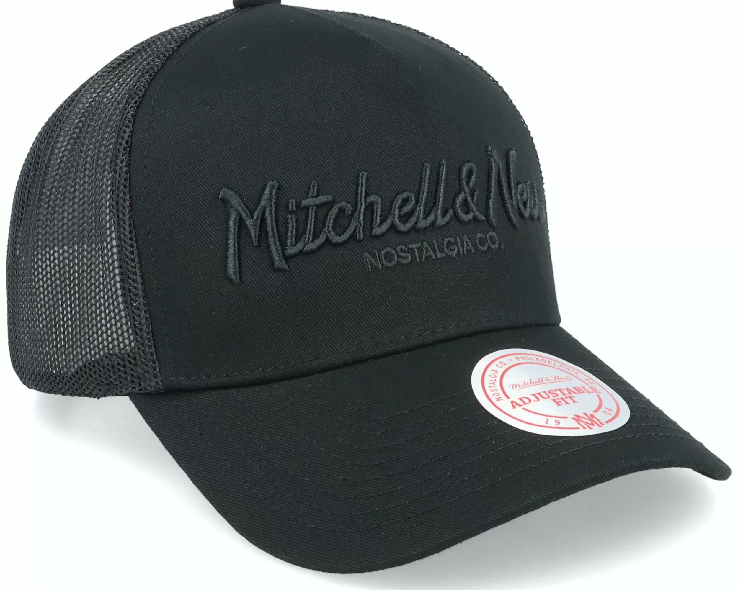 Mitchell & Ness Pinscript Black/Black Trucker - -Unisex Trucker