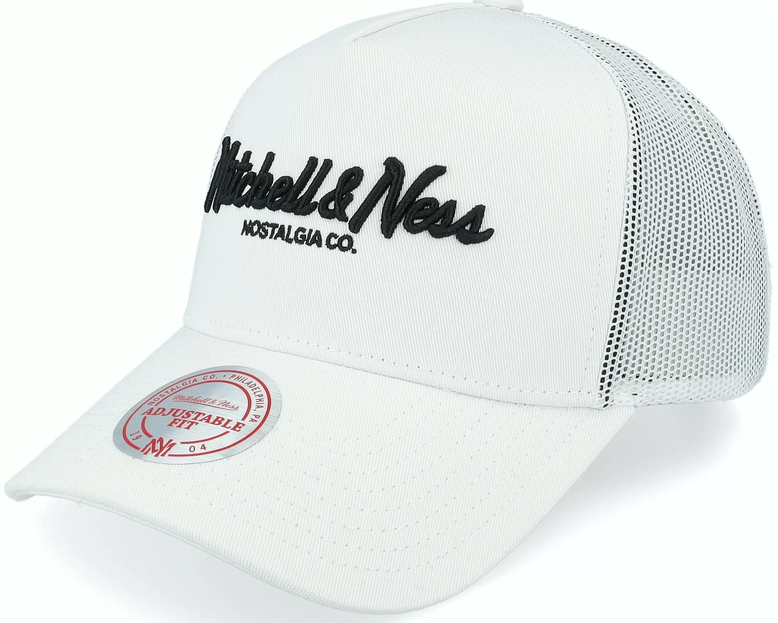 Mitchell & Ness Pinscript White/Black Trucker - -Unisex Trucker