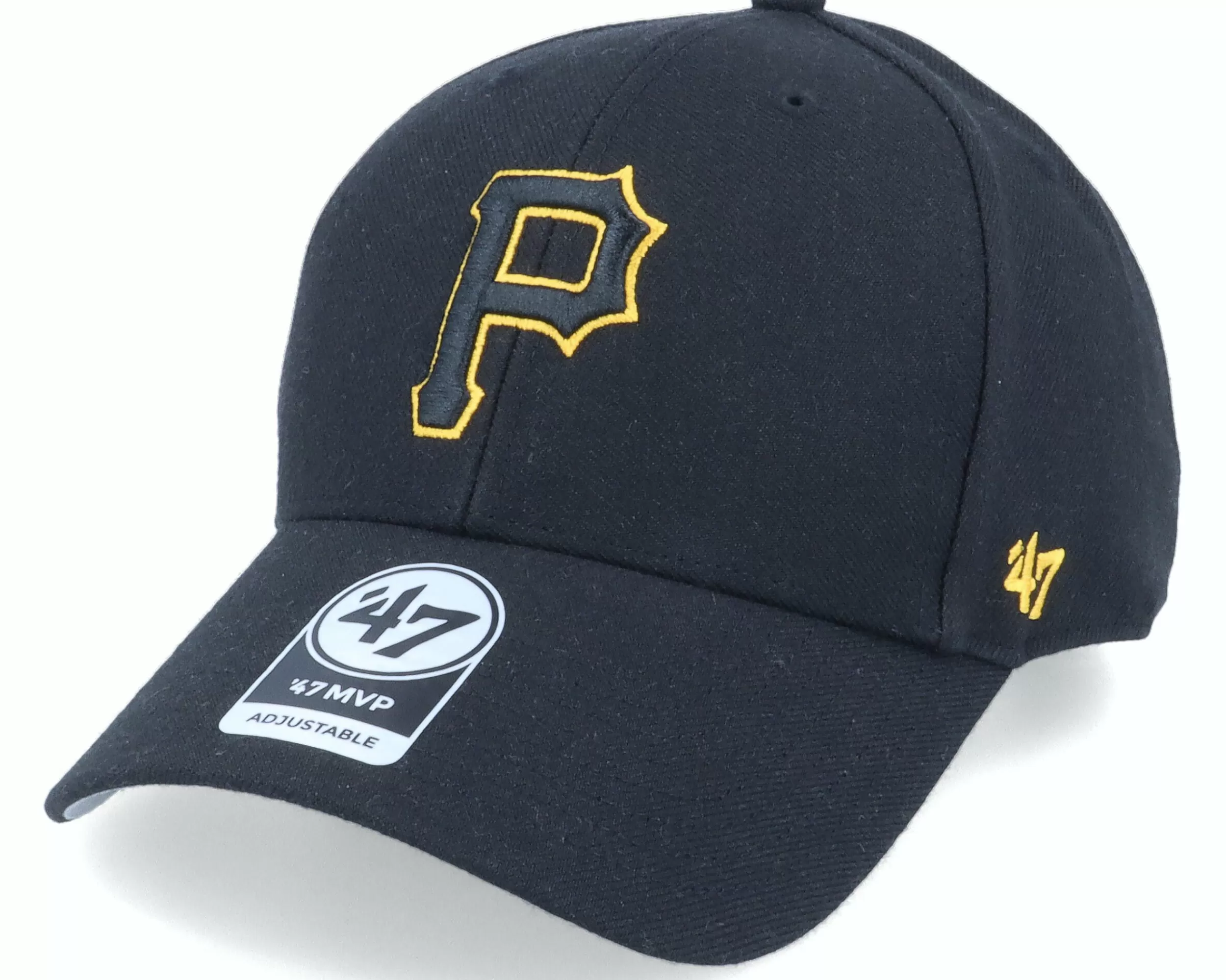 47 Brand Pittsburgh Pirates Mvp Black Adjustable - -Unisex Adjustable