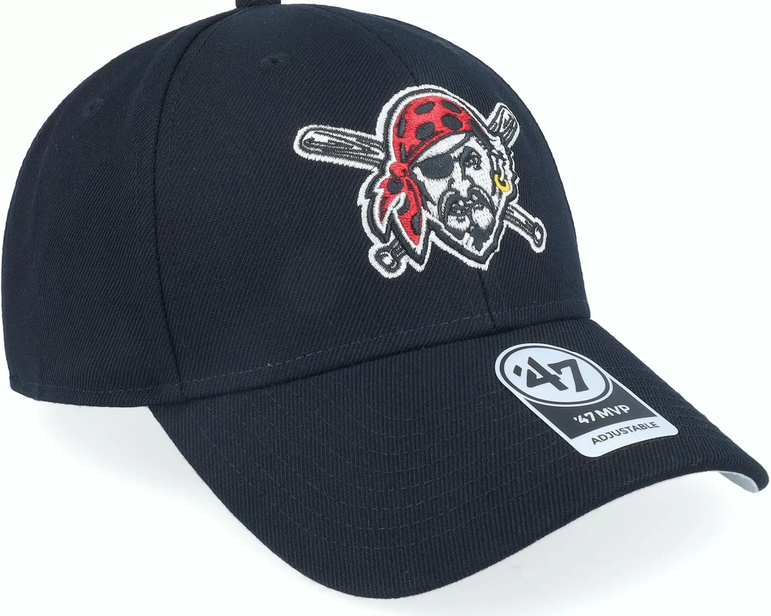 47 Brand Pittsburgh Pirates Mvp Black Adjustable - -Unisex Adjustable