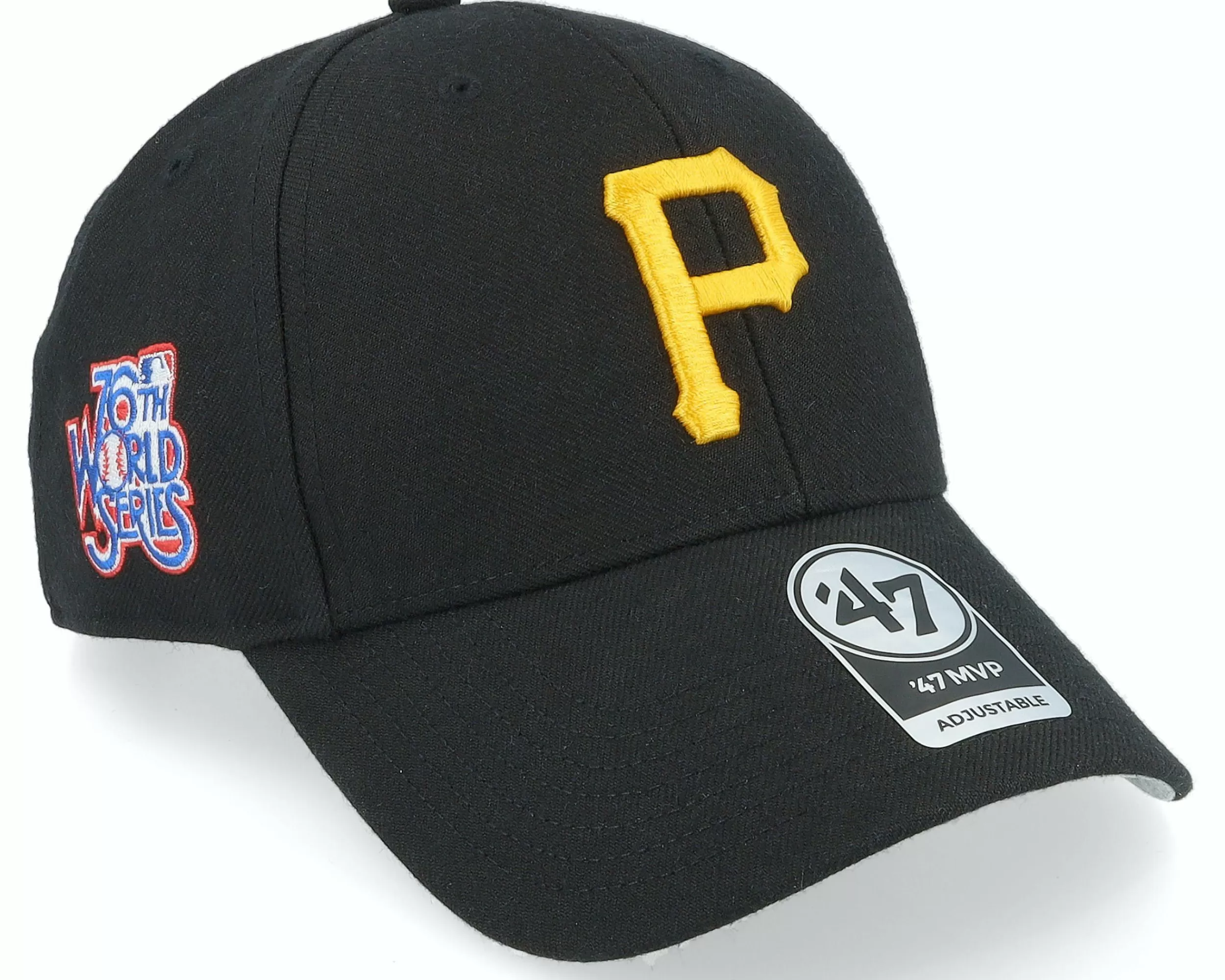 47 Brand Pittsburgh Pirates Sure Shot Mvp Black Adjustable - -Unisex Adjustable