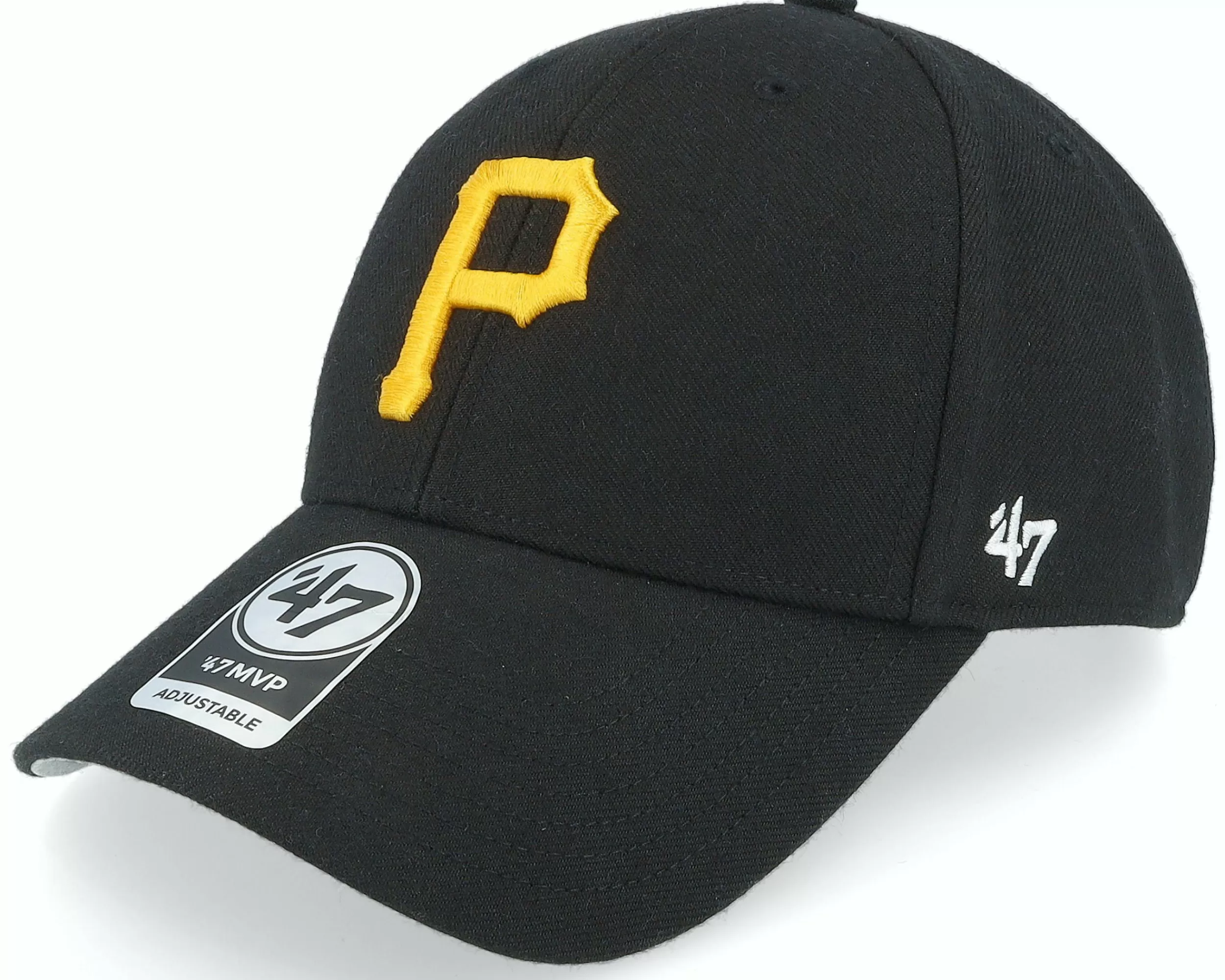 47 Brand Pittsburgh Pirates Sure Shot Mvp Black Adjustable - -Unisex Adjustable