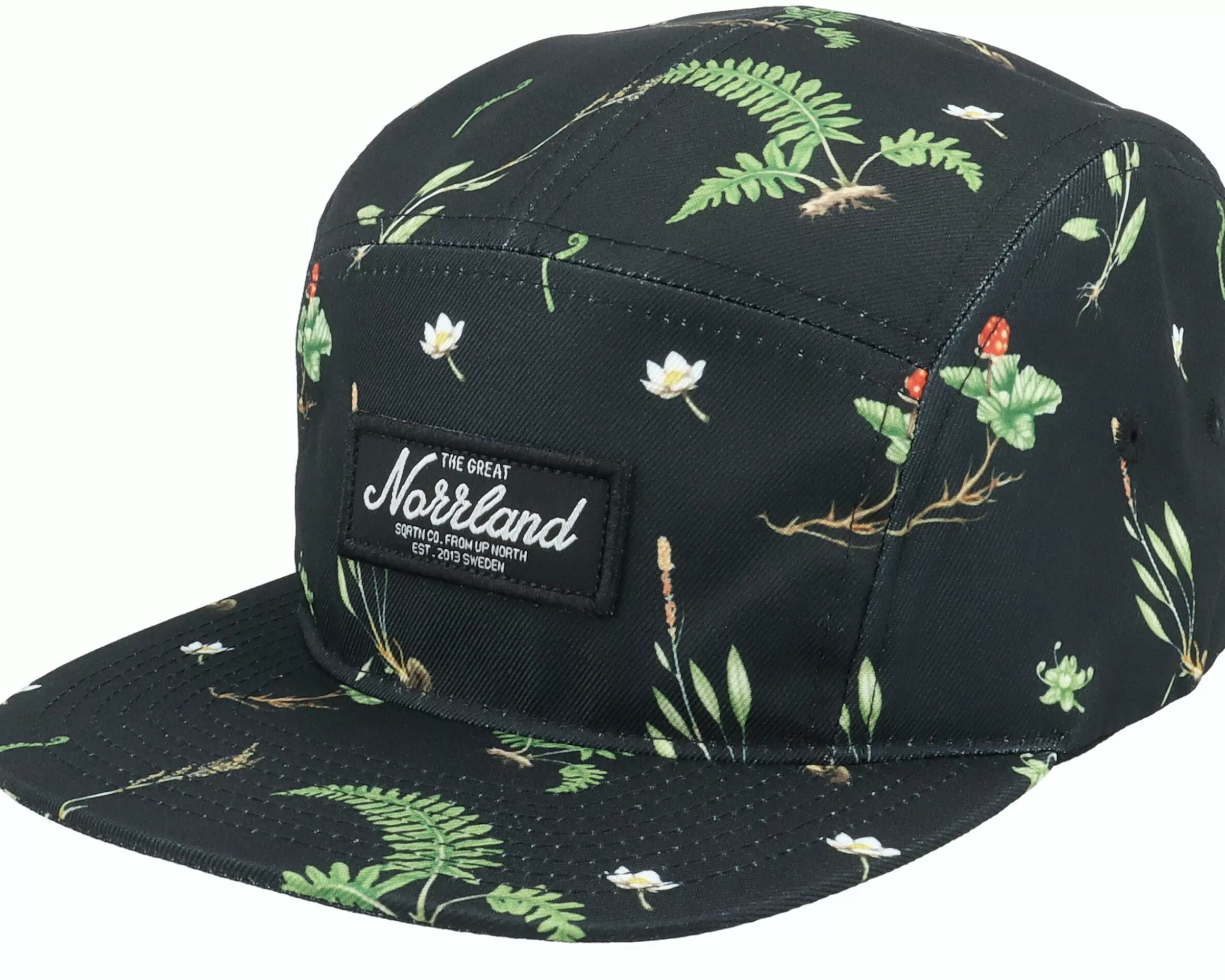 SQRTN Plants Black 5-Panel - -Unisex 5-Panel