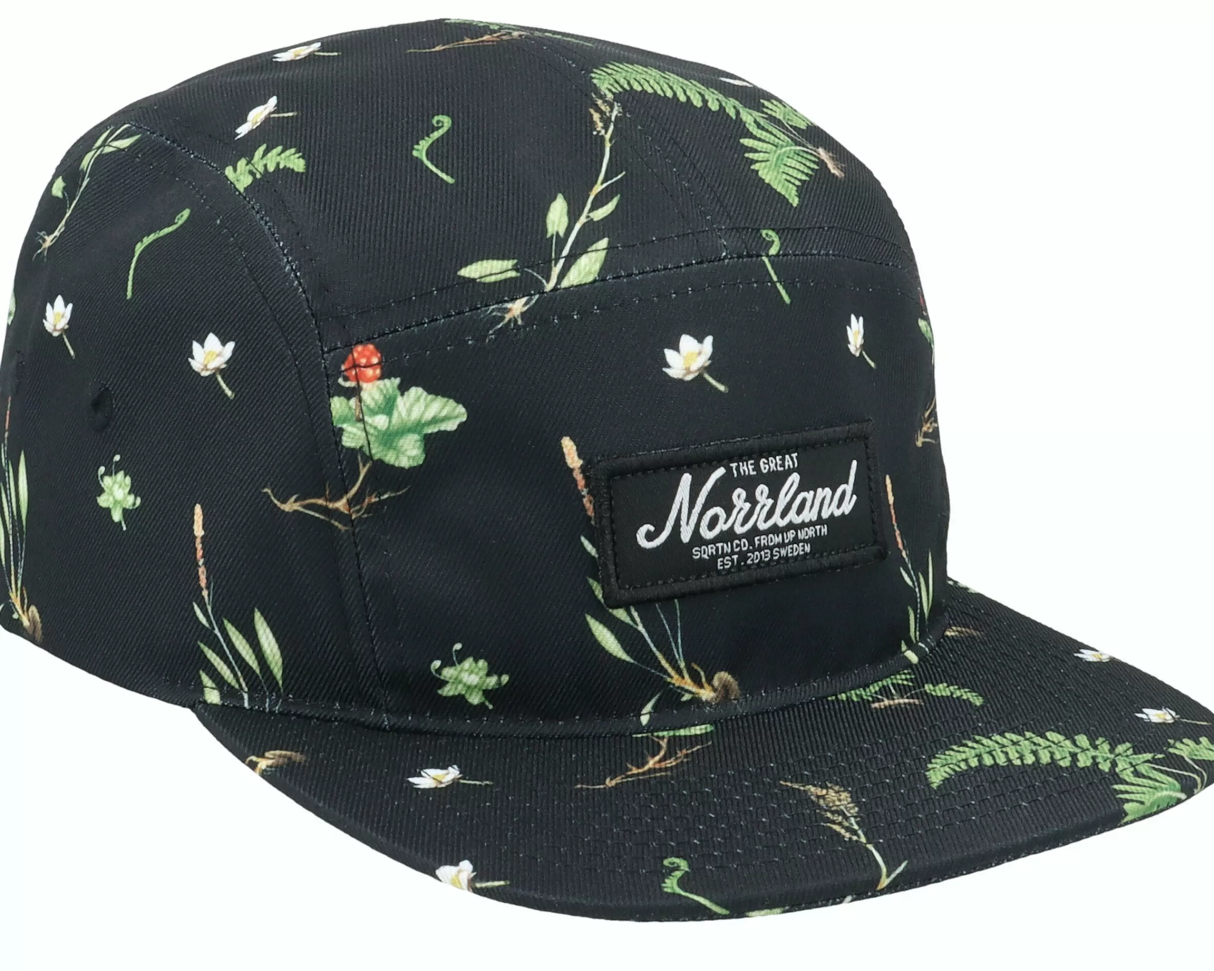 SQRTN Plants Black 5-Panel - -Unisex 5-Panel