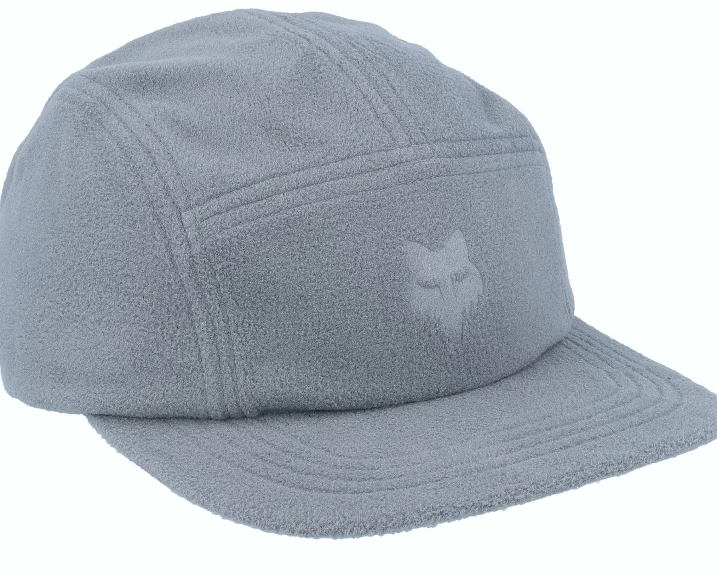 Fox Polar Fleece Hat Pewter 5-Panel - -Unisex 5-Panel