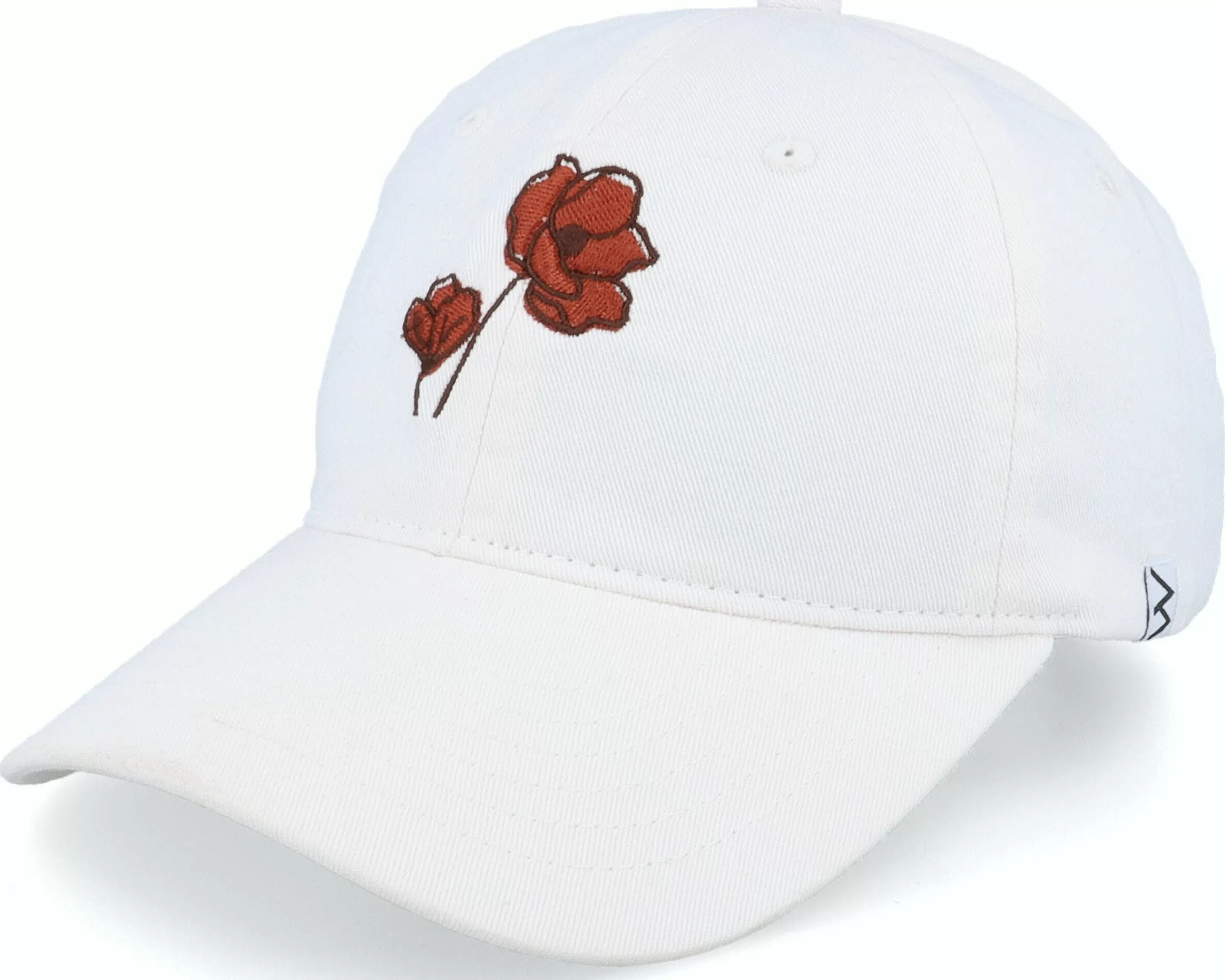 Wei Poppy Washed Cotton Stone Mom Cap - -Unisex Dad Cap