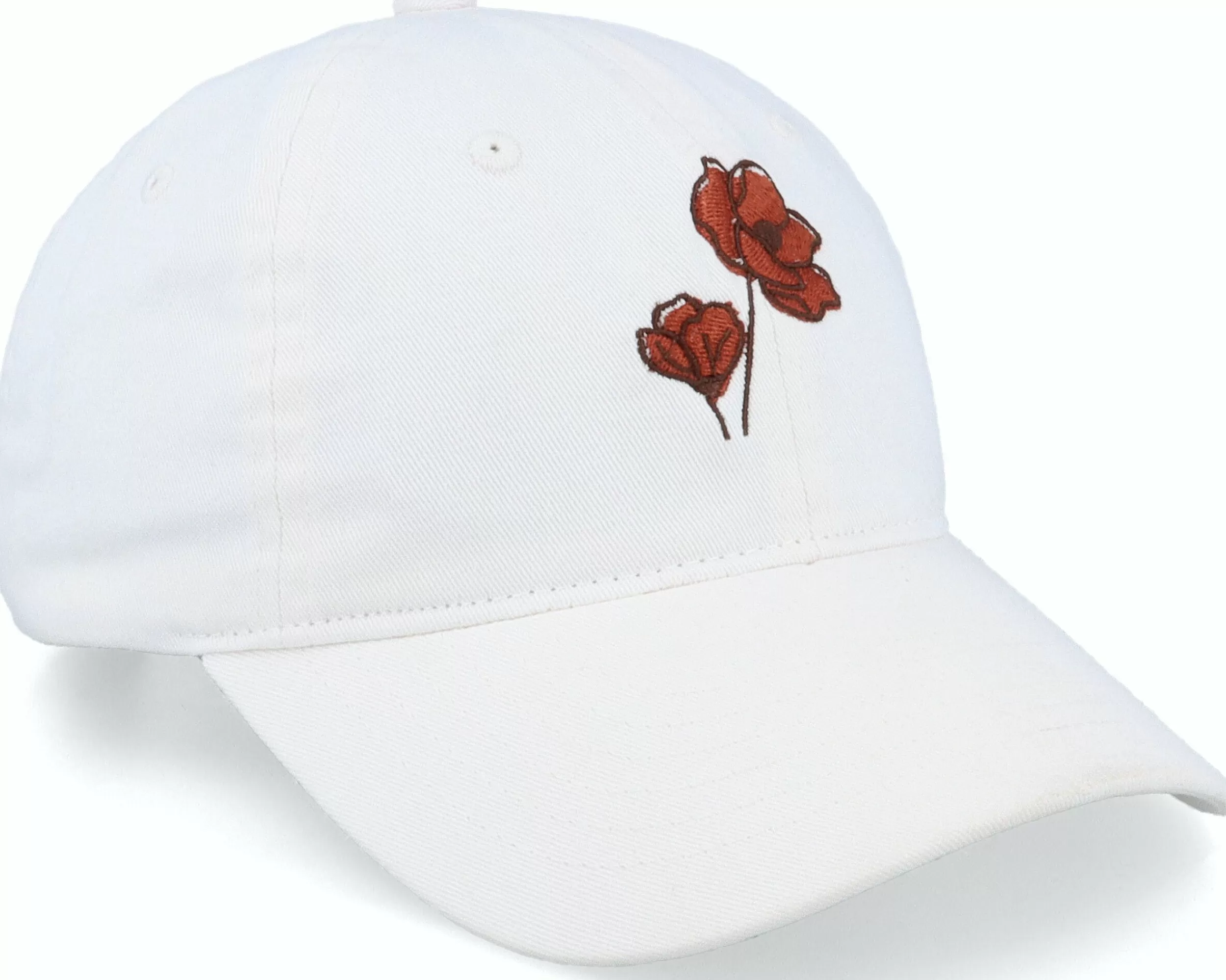 Wei Poppy Washed Cotton Stone Mom Cap - -Unisex Dad Cap