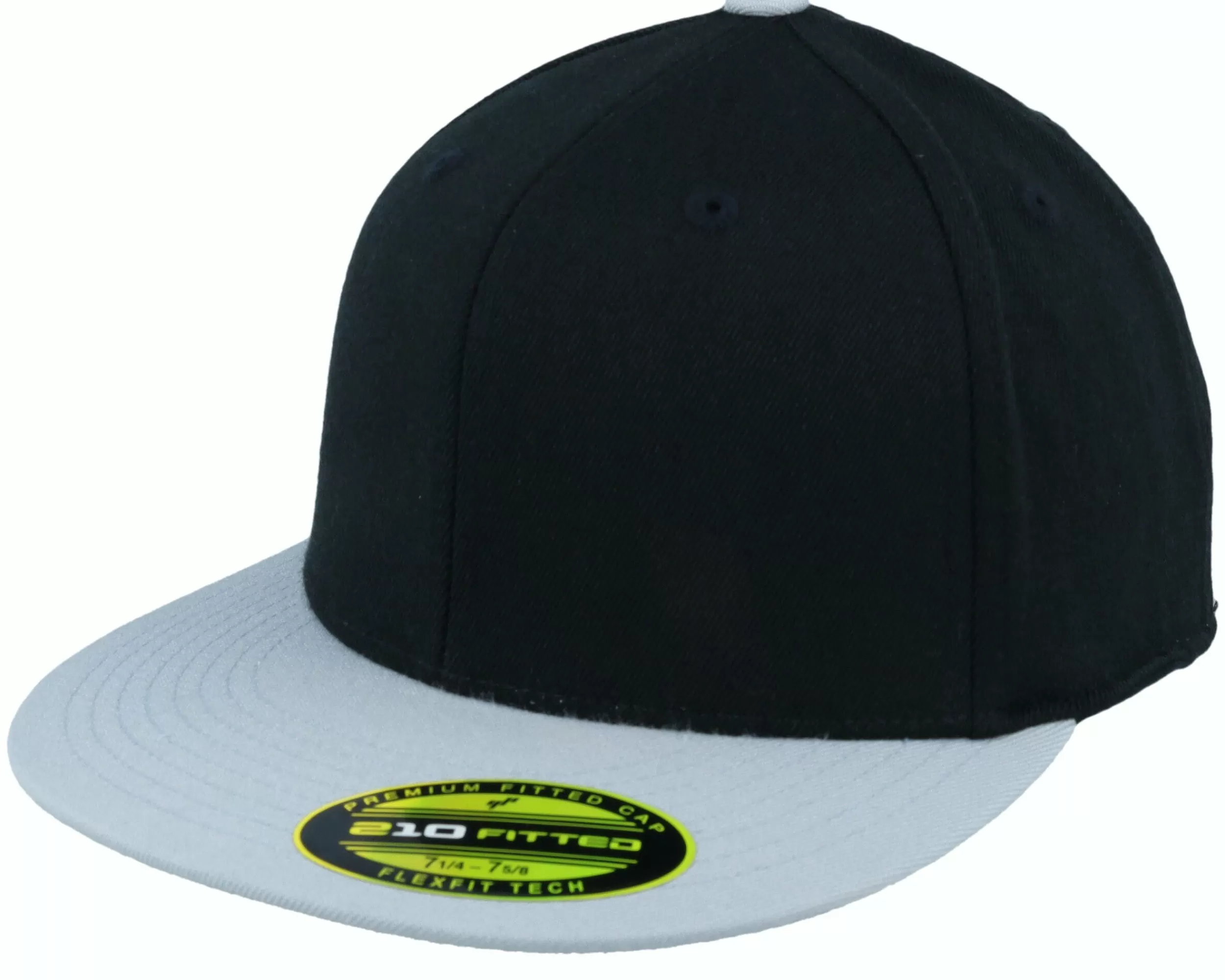 Flexfit Premium 210 2-Tone Black/Grey Fitted - -Unisex Fitted