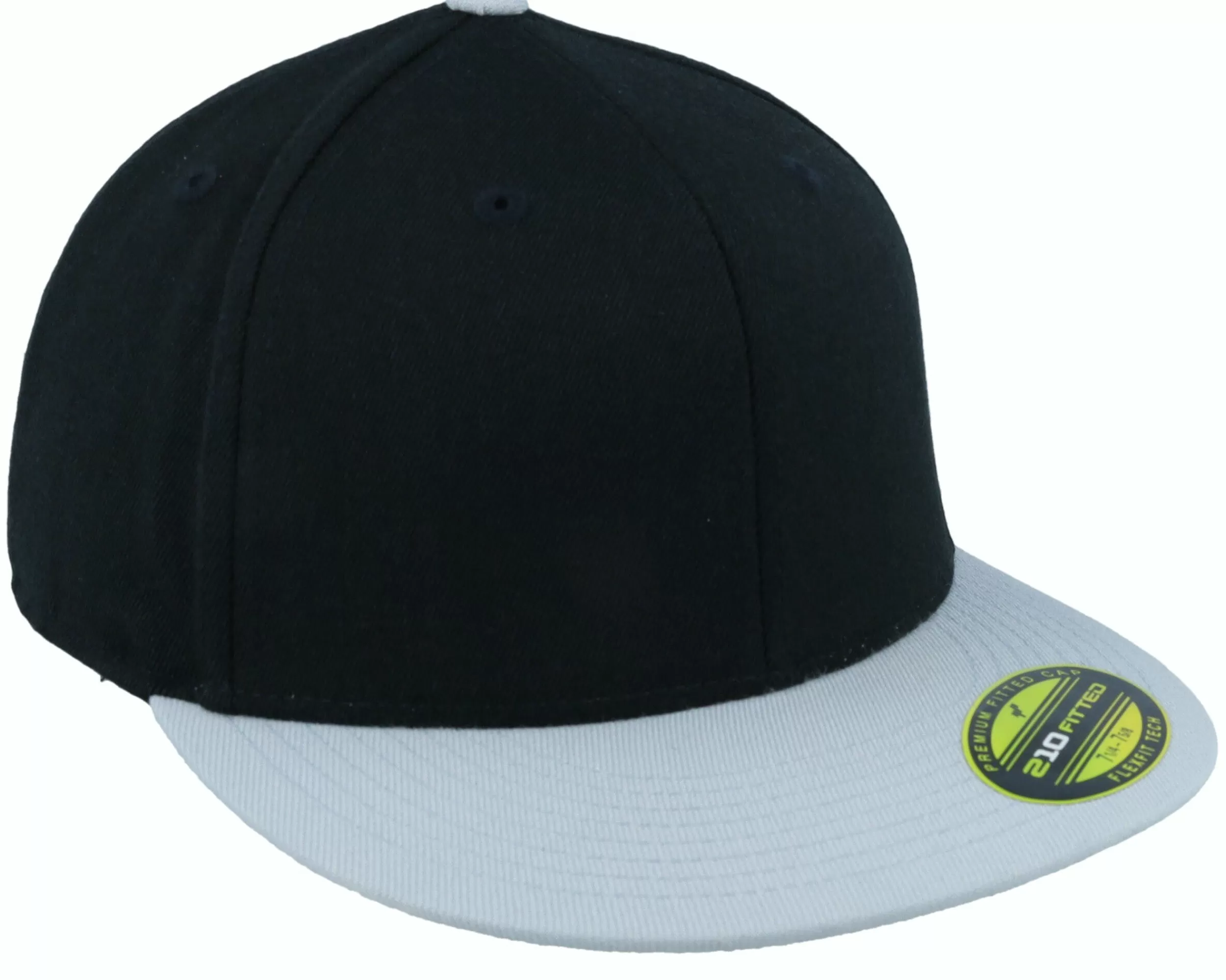 Flexfit Premium 210 2-Tone Black/Grey Fitted - -Unisex Fitted