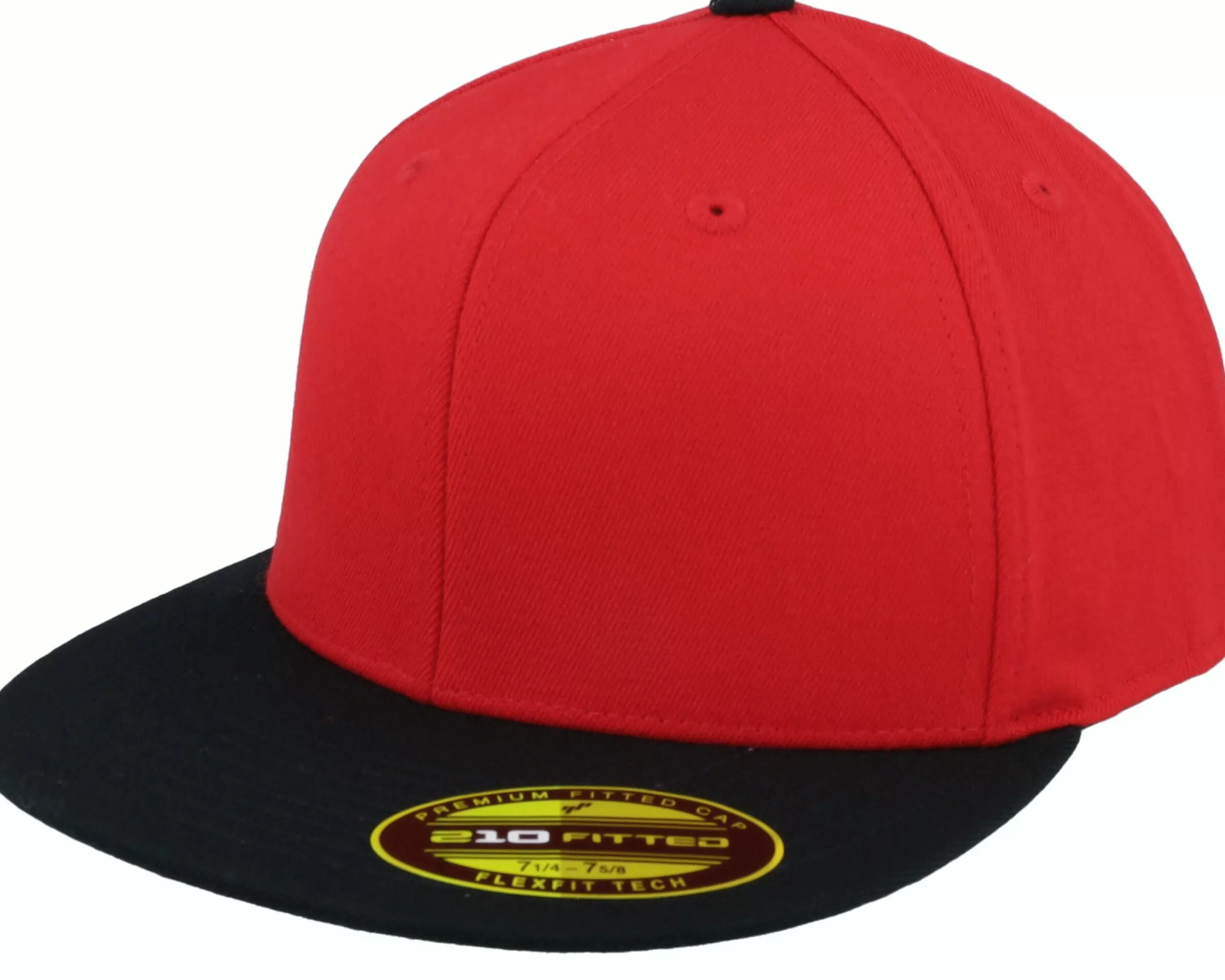 Flexfit Premium 210 2-Tone Red/Black Fitted - -Unisex Fitted