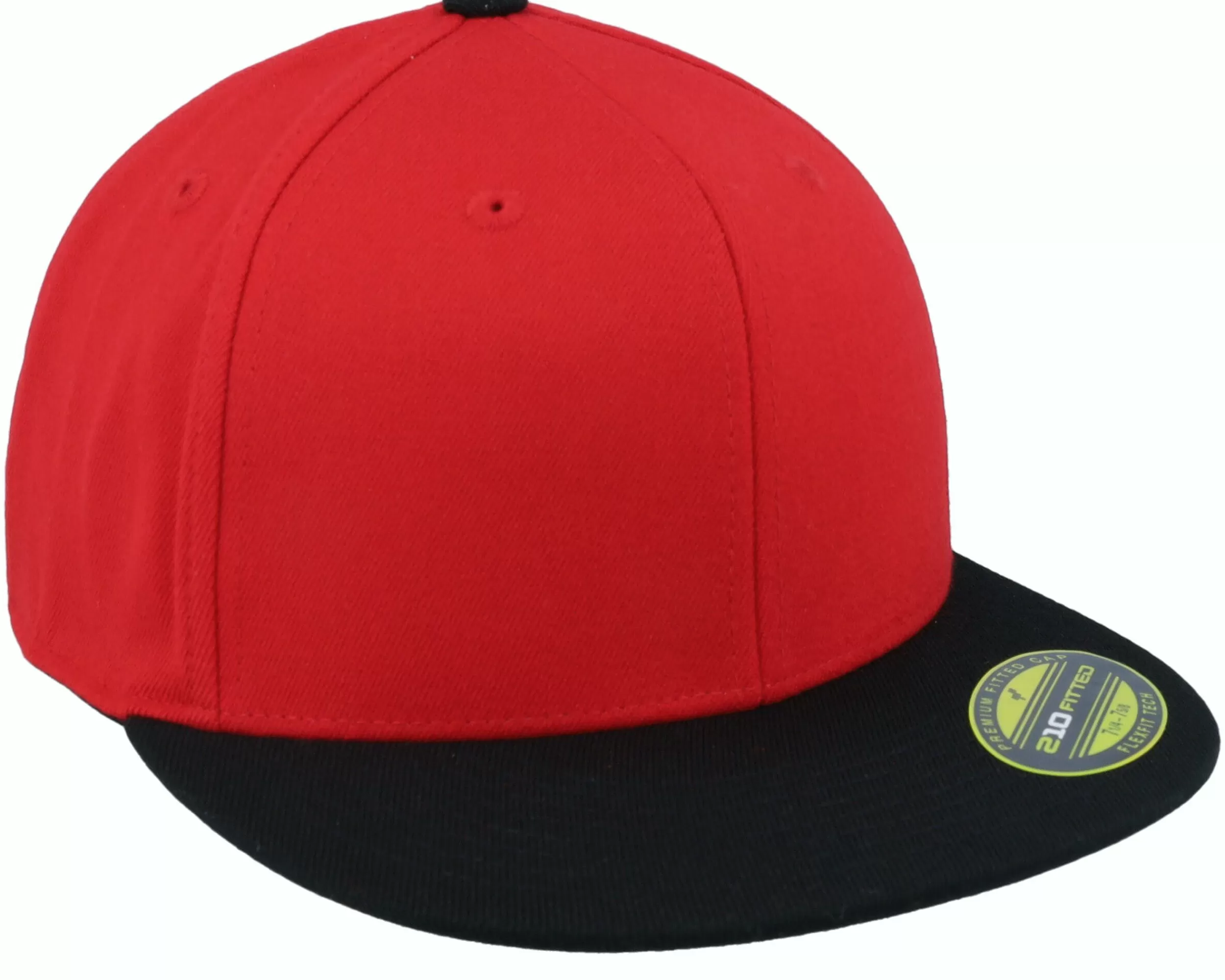 Flexfit Premium 210 2-Tone Red/Black Fitted - -Unisex Fitted