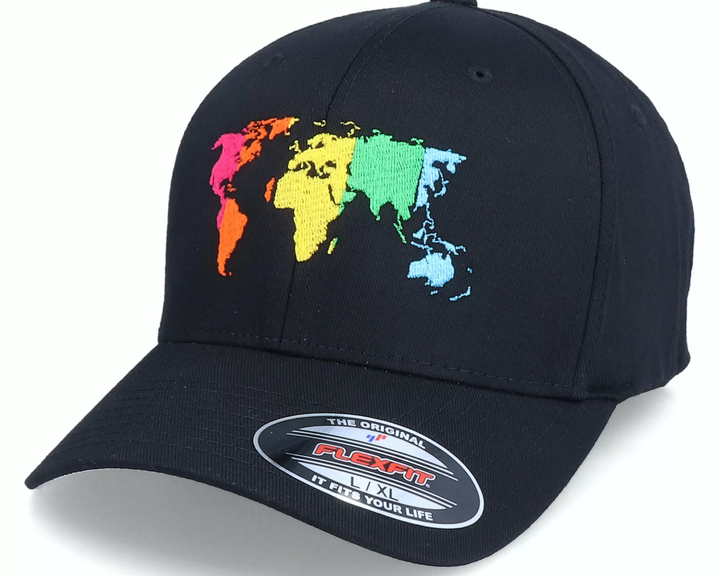 Iconic Rainbow World Black Flexfit - -Unisex Flexfit