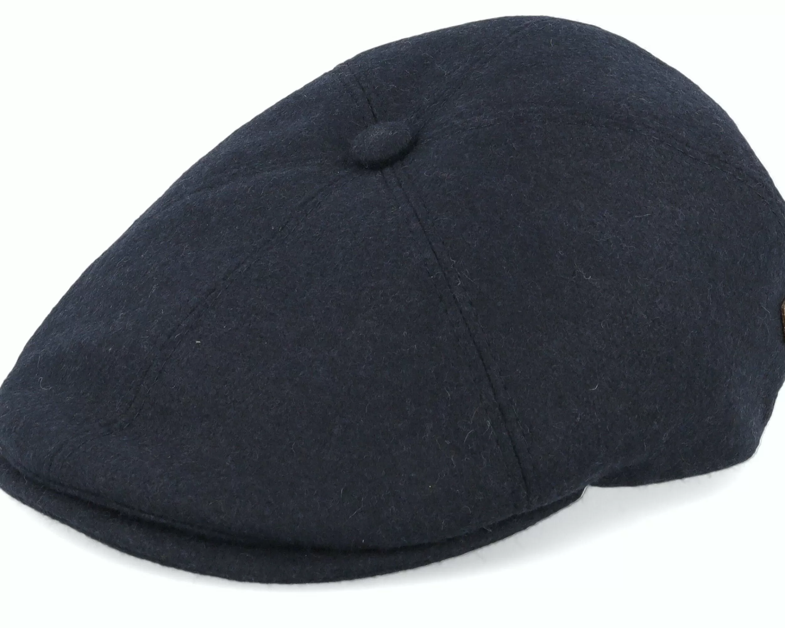 MJM Hats Rebel 32 Organic Wool/Cashmere Black Flat Cap - -Unisex Flat Caps