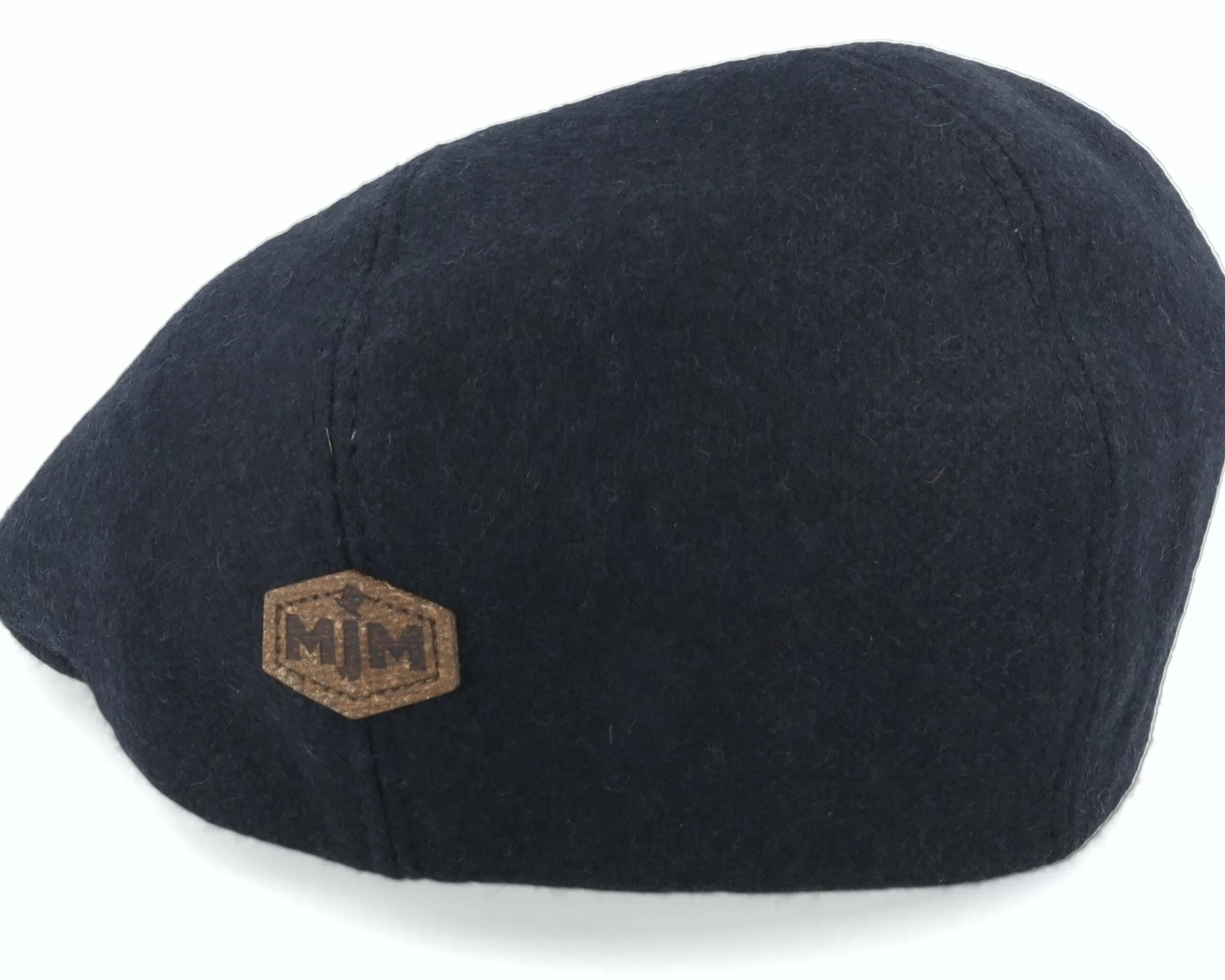MJM Hats Rebel 32 Organic Wool/Cashmere Black Flat Cap - -Unisex Flat Caps