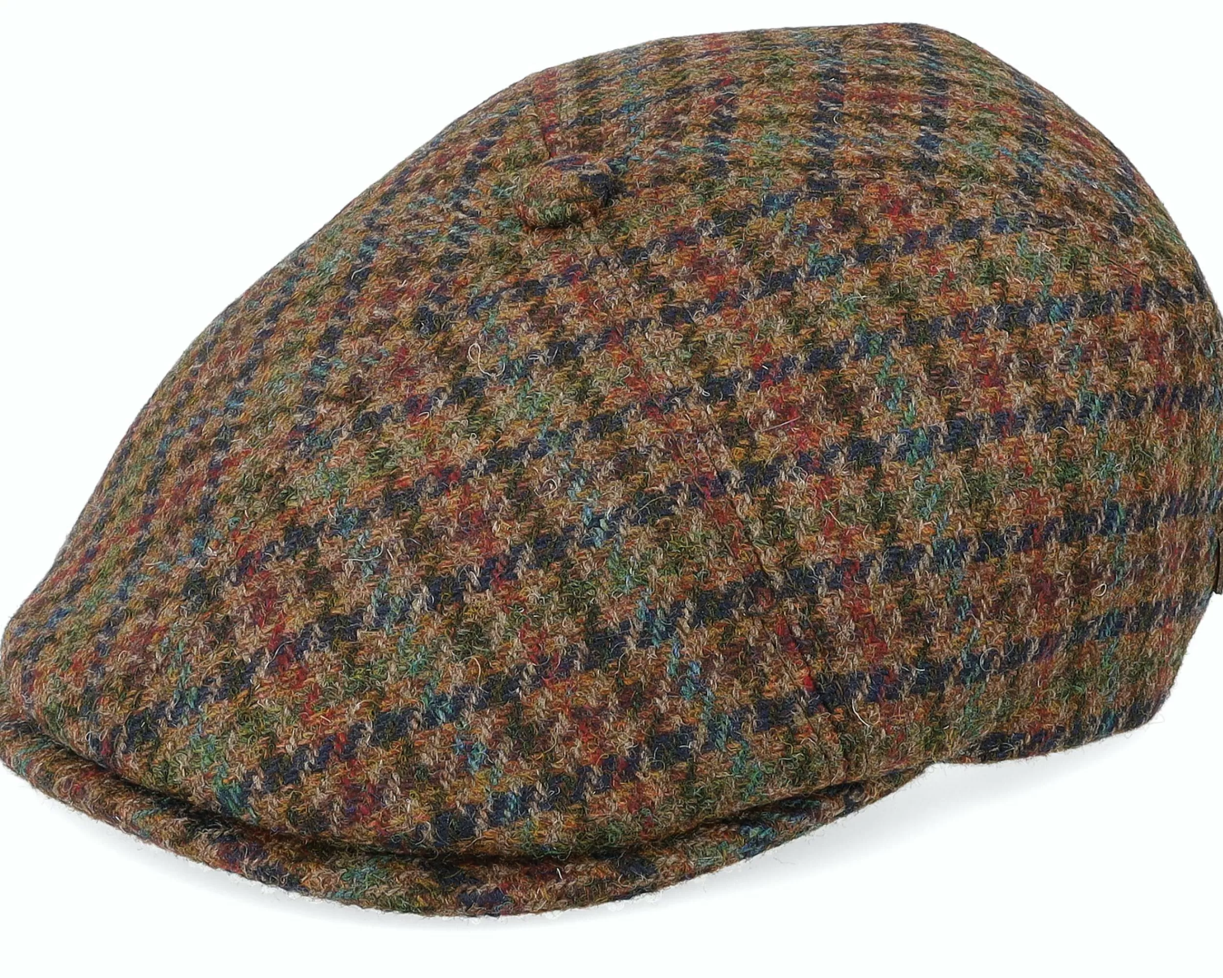 MJM Hats Rebel Virgin Wool Brown Check Flat Cap - -Unisex Flat Caps