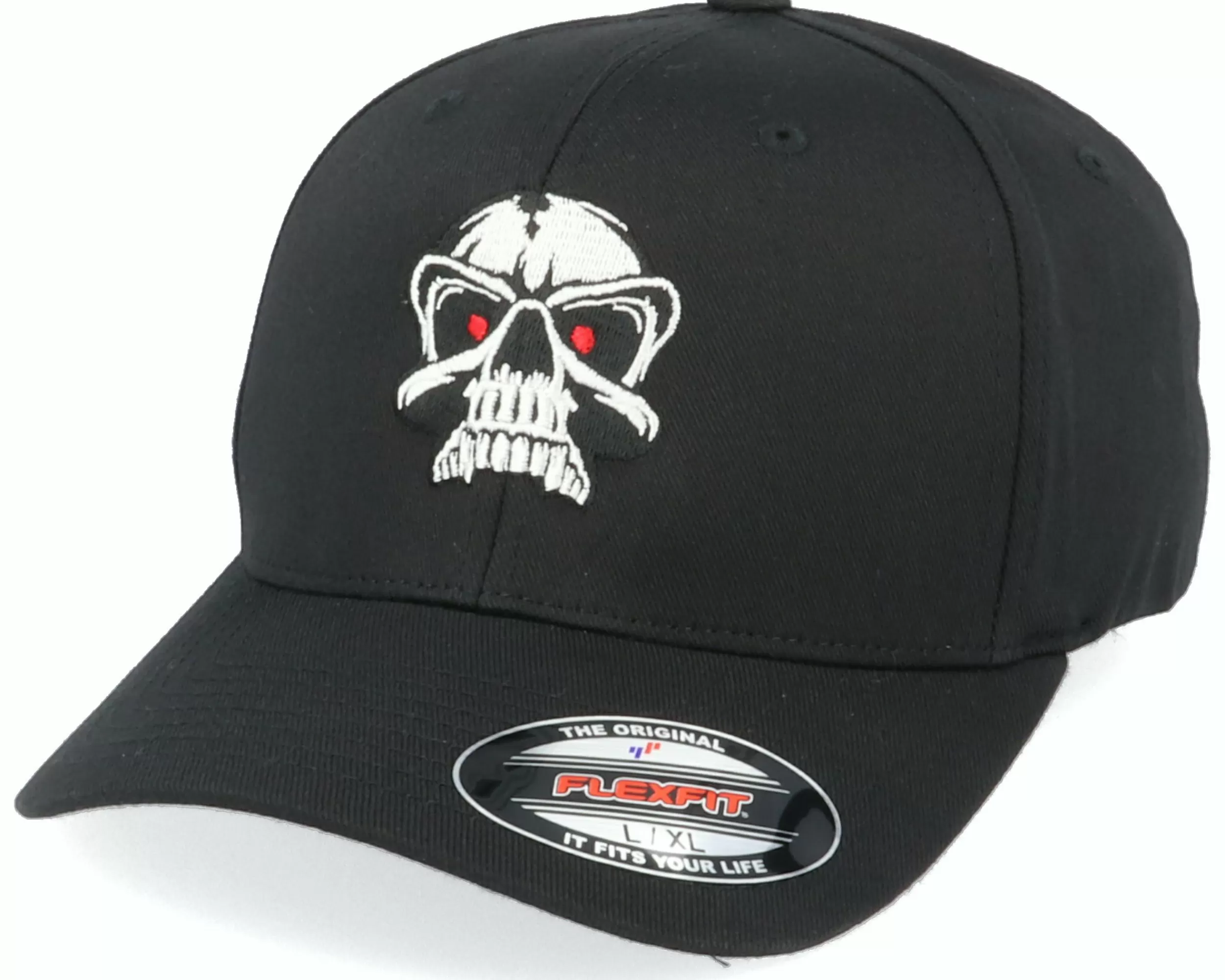 Iconic Red Eye Skull Black Flexfit - -Unisex Flexfit