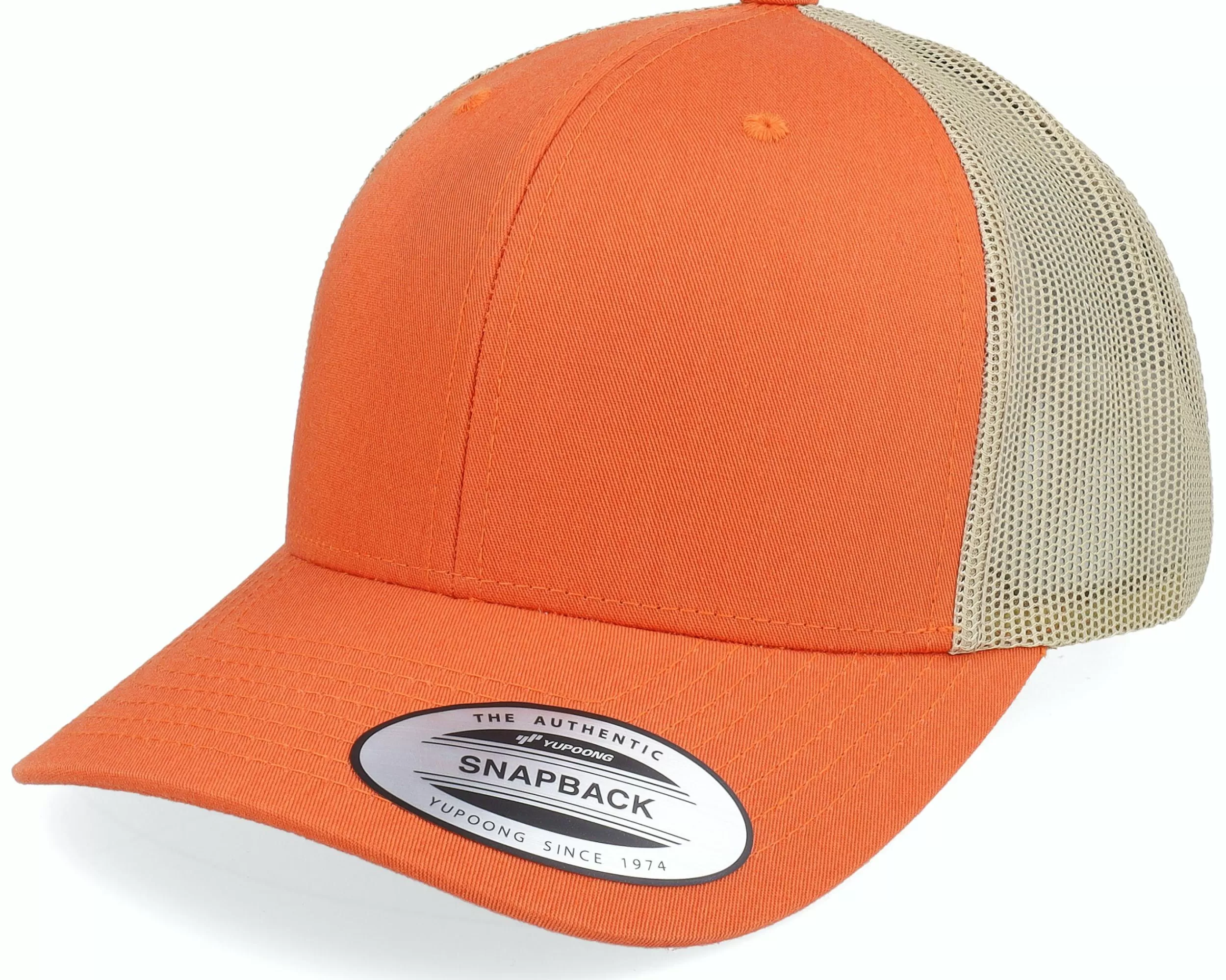 Yupoong Retro 2-Tone Rustic Orange/Khaki Trucker - -Unisex Trucker