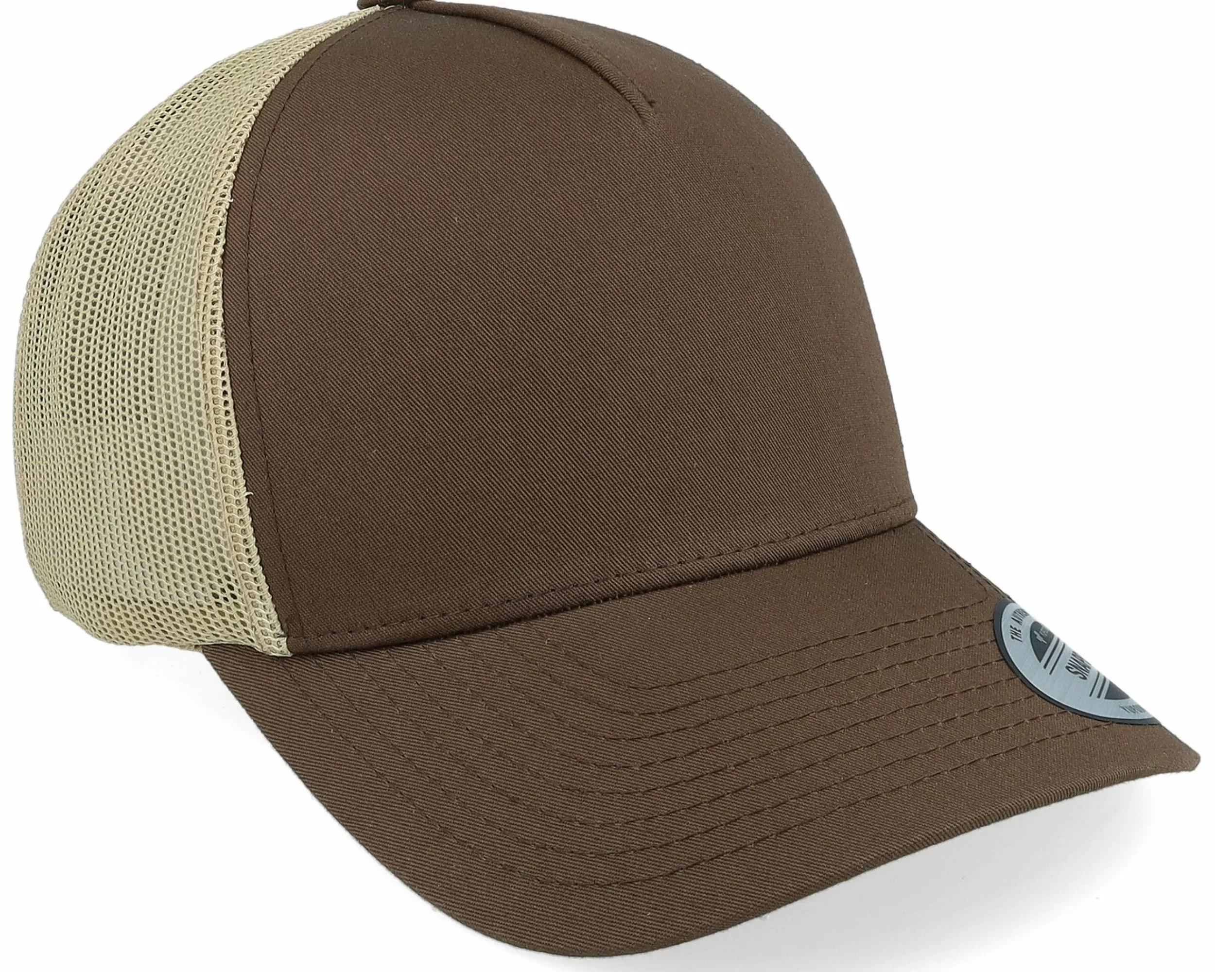 Yupoong Retro Brown/Khaki A-Frame Trucker - -Unisex Trucker