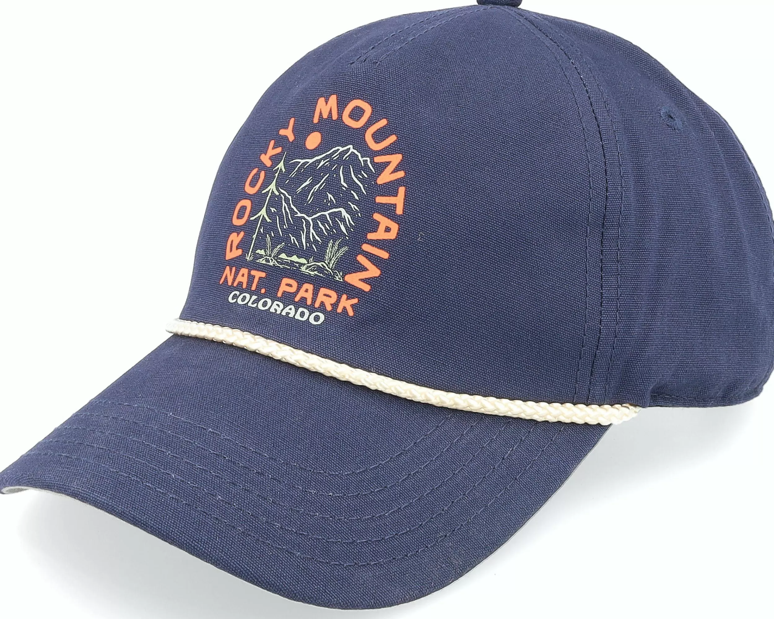 American Needle Rocky Mnt Np Canvas Cappy Navy Dad Cap - -Unisex Dad Cap