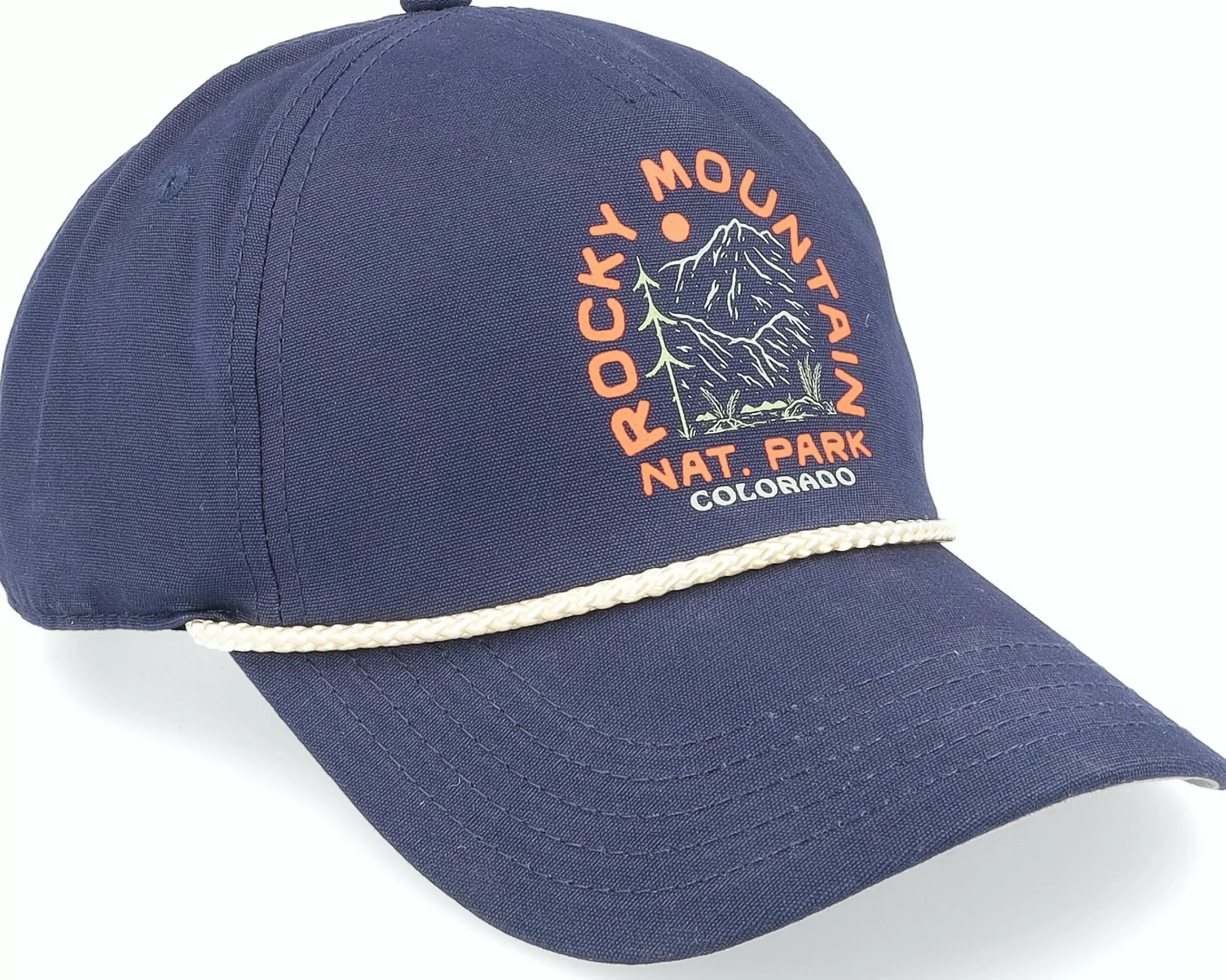 American Needle Rocky Mnt Np Canvas Cappy Navy Dad Cap - -Unisex Dad Cap
