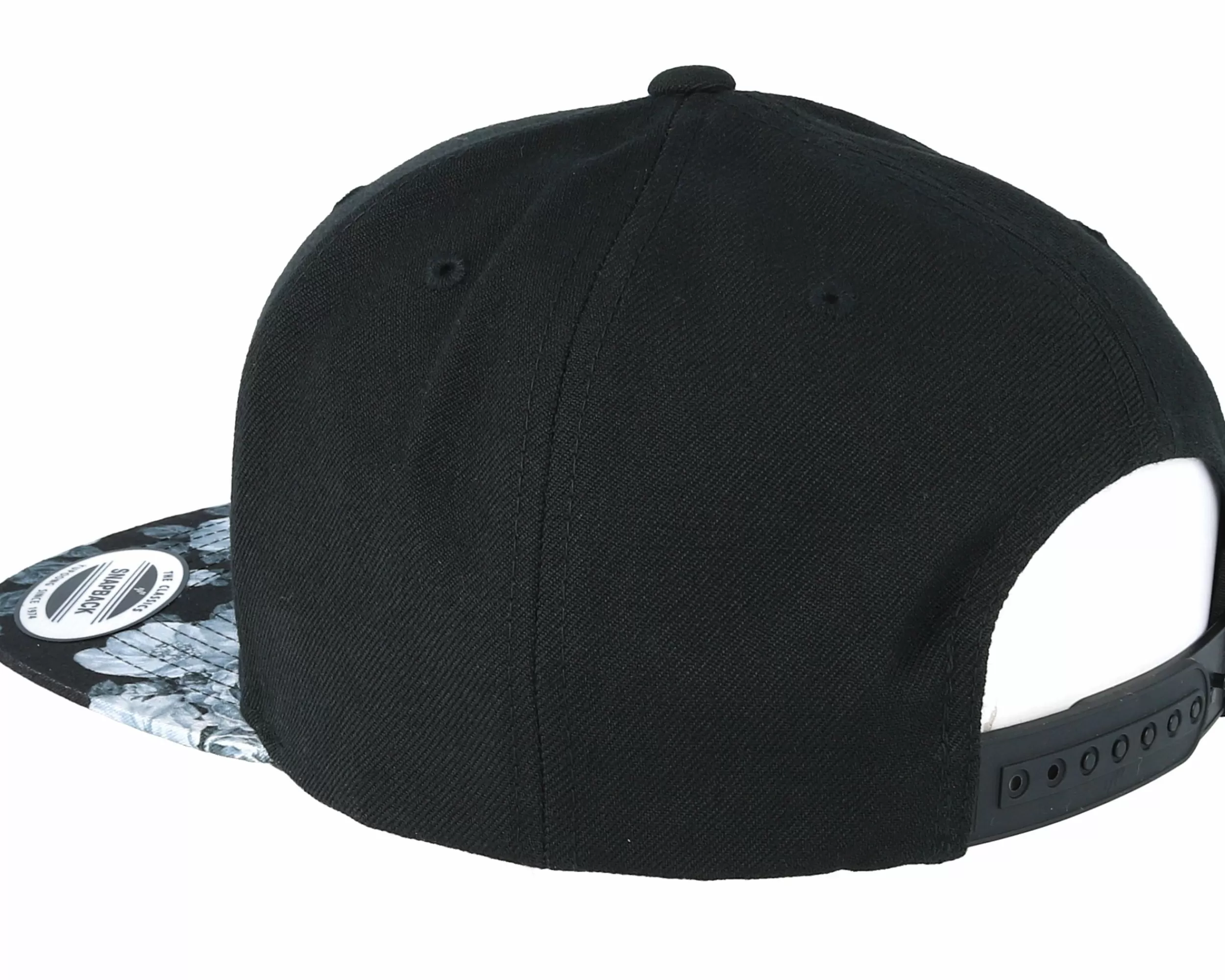 Yupoong Roses Black/Grey Snapback - -Unisex Snapback