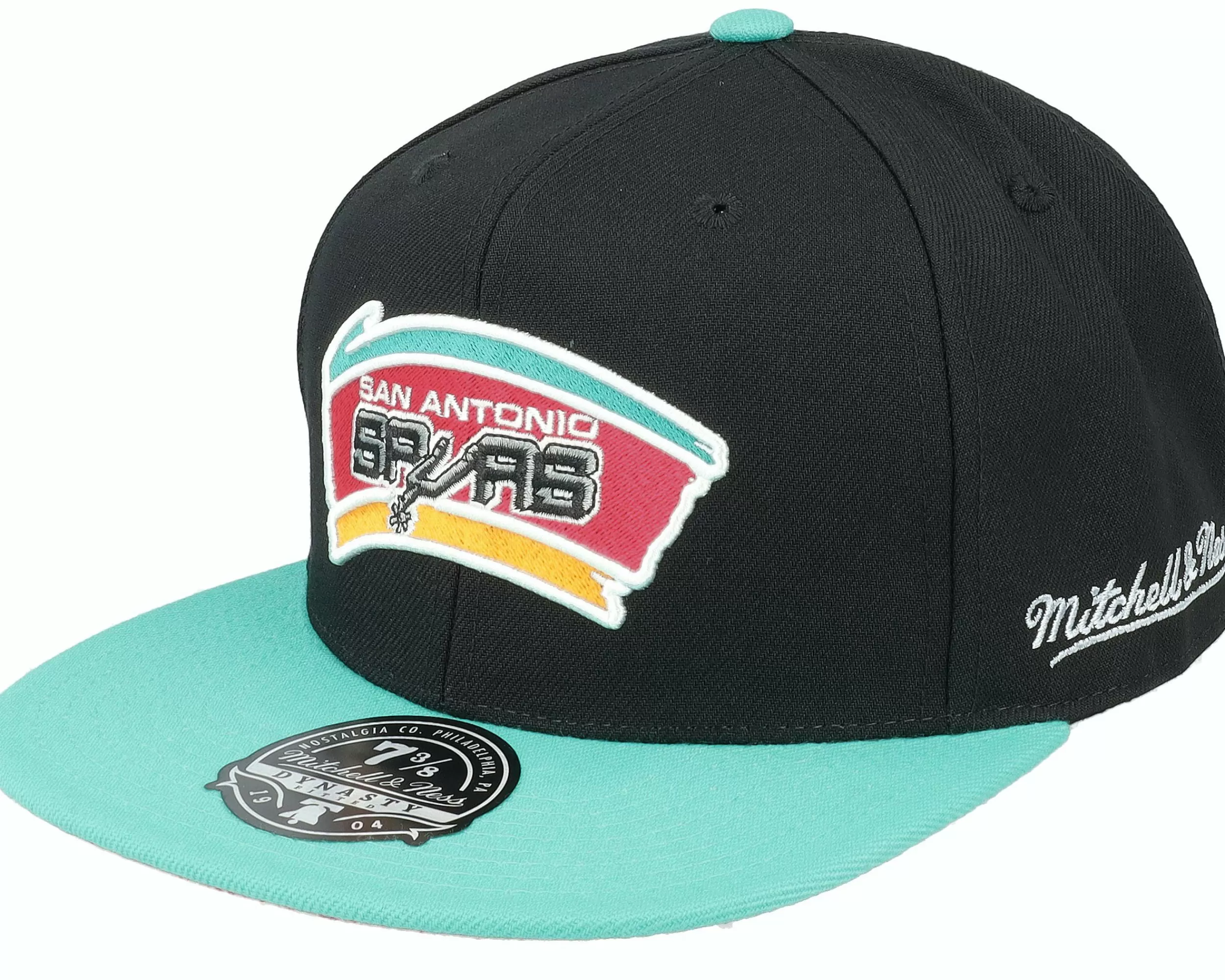 Mitchell & Ness San Antonio Spurs Coast2Coast Black Fitted - -Unisex Fitted