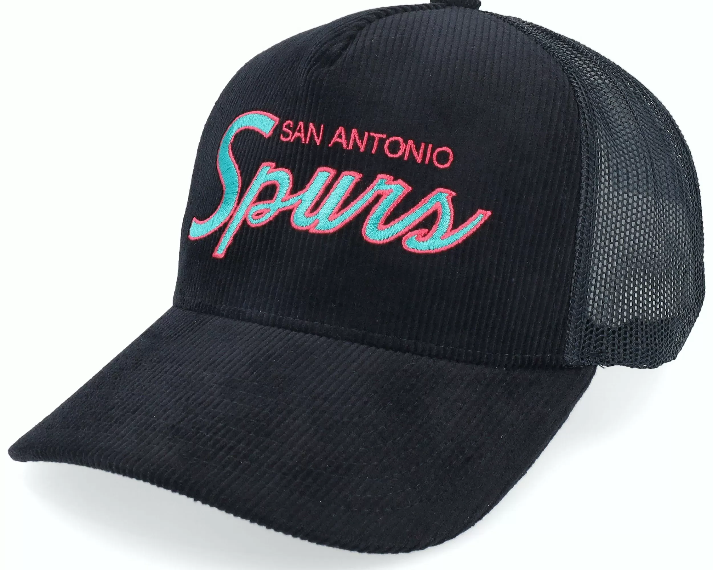 Mitchell & Ness San Antonio Spurs Times Up Black Trucker - -Unisex Trucker