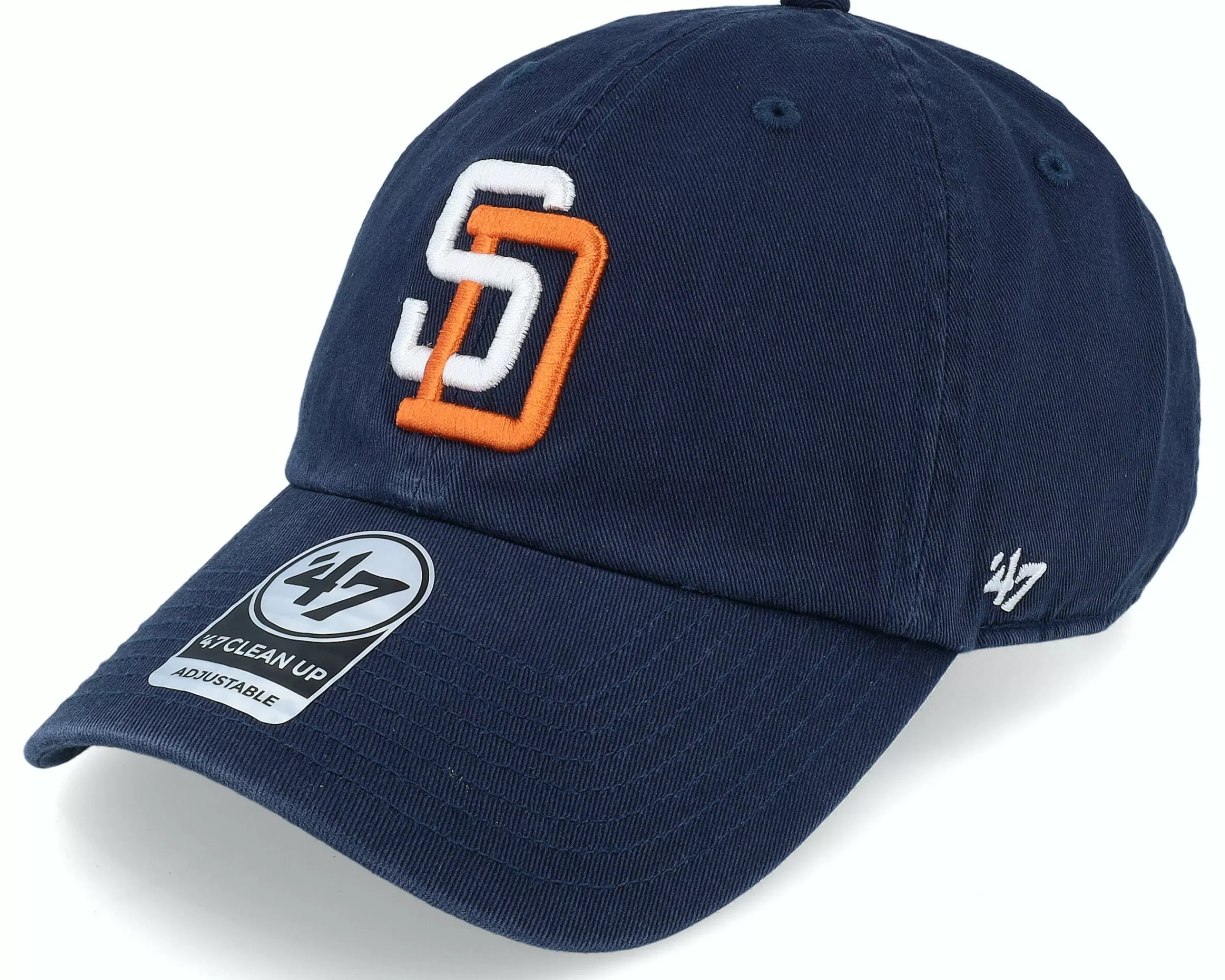 47 Brand San Diego Padres Cooperstown Clean Up Navy Dad Cap - -Unisex Dad Cap