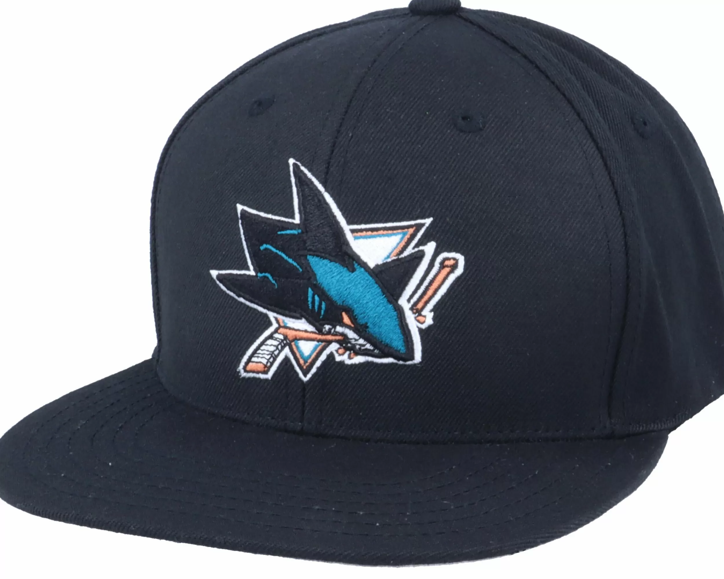 American Needle San Jose Sharks 400 Series Black Snapback - -Unisex Snapback